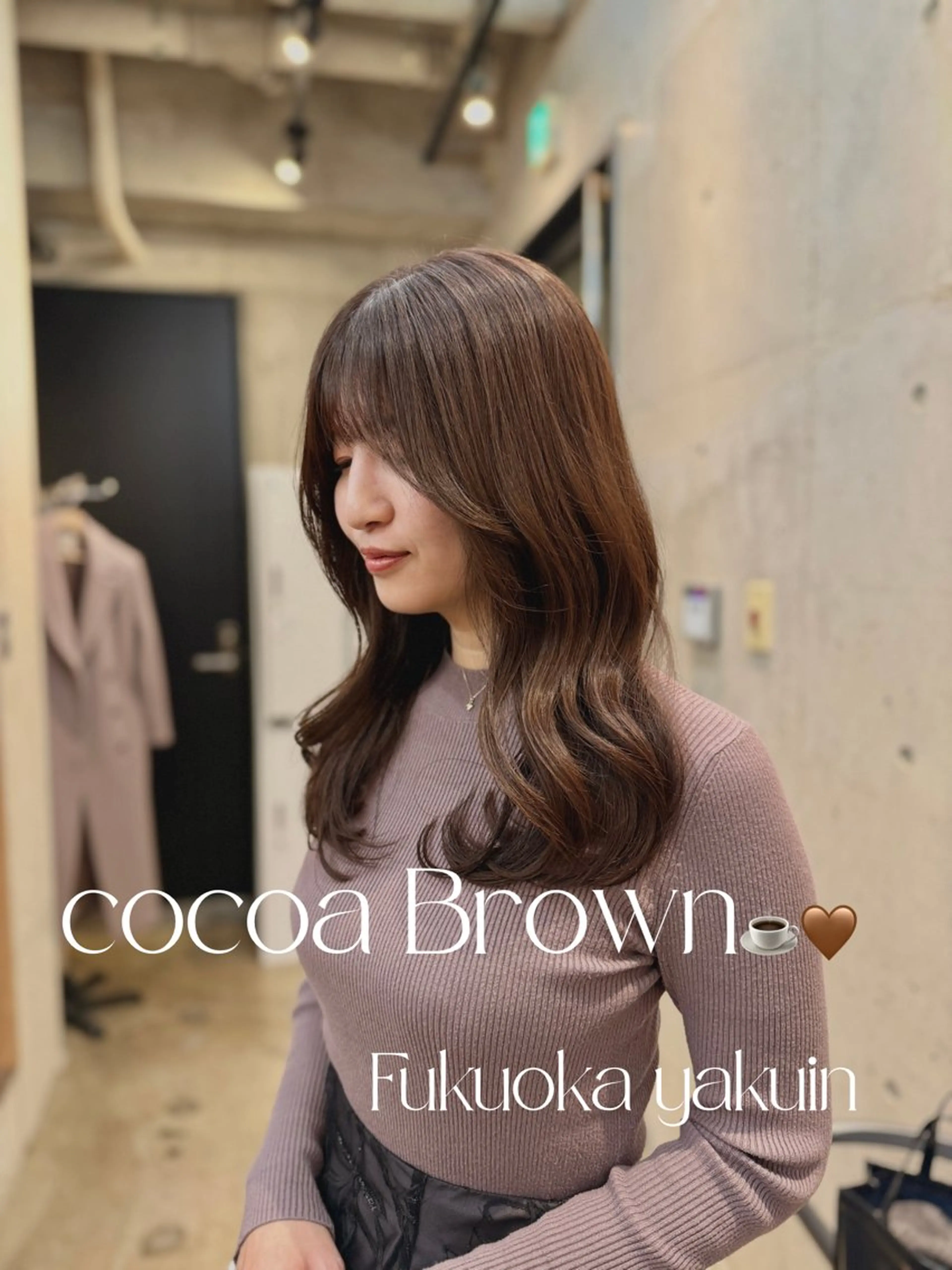 ロング カラー ヘアアレンジ ブラウンカラー 透明感カラー ココアブラウン 韓国風ヘア レイヤーカット REONA🪽✨薬院 レイヤーカット🫧のヘアスタイル