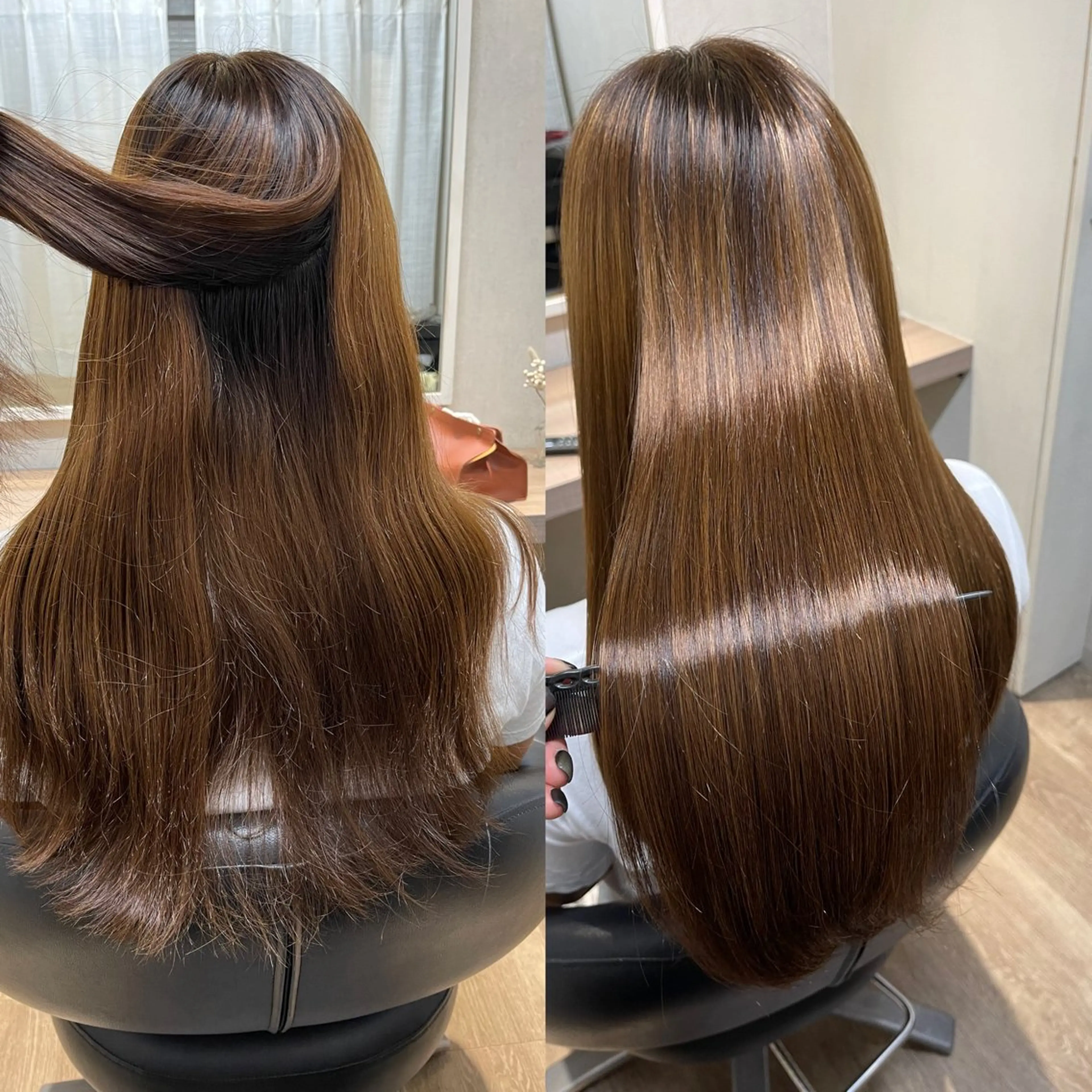 ロング カット 縮毛矯正 トリートメント ANDIAMO SAKAE✩楓のヘアスタイル