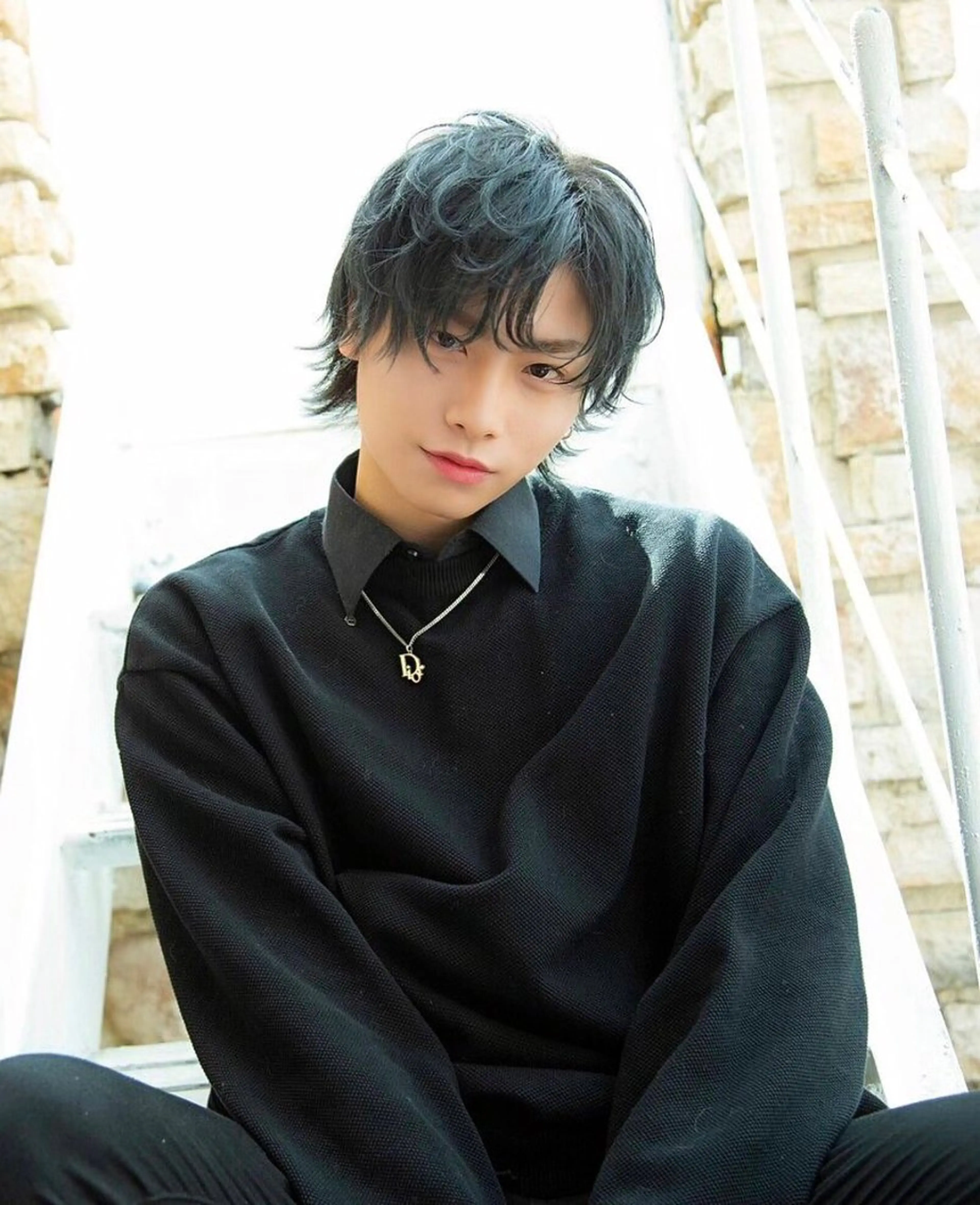 ショート パーマ ヘアアレンジ メンズ メンズブリーチ メンズハイライト メンズ韓国風 メンズパーマ くびれヘア 平川 友理/韓国ヘア💘のヘアスタイル