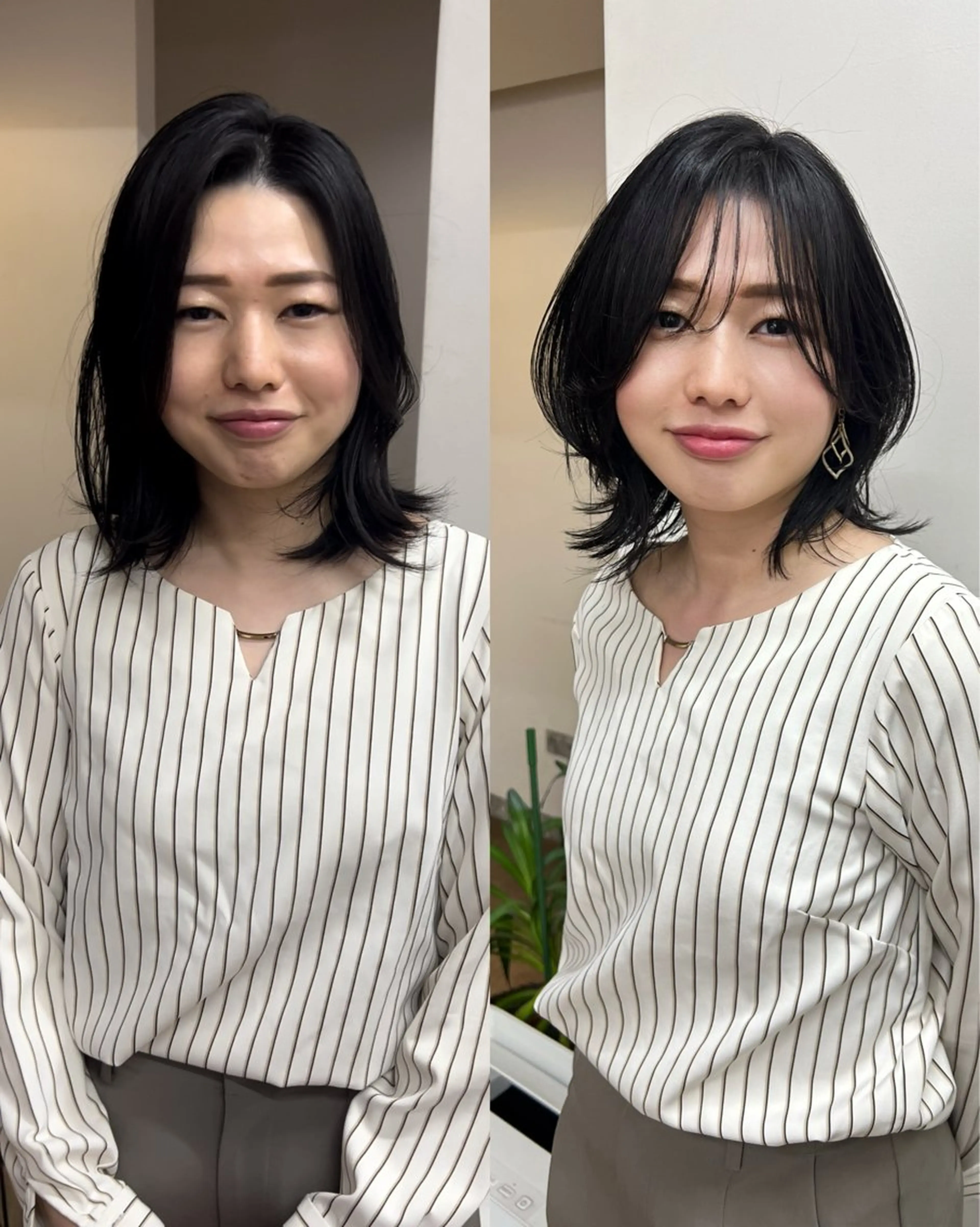 ミディアム くびれヘア 峠 祐樹のヘアスタイル