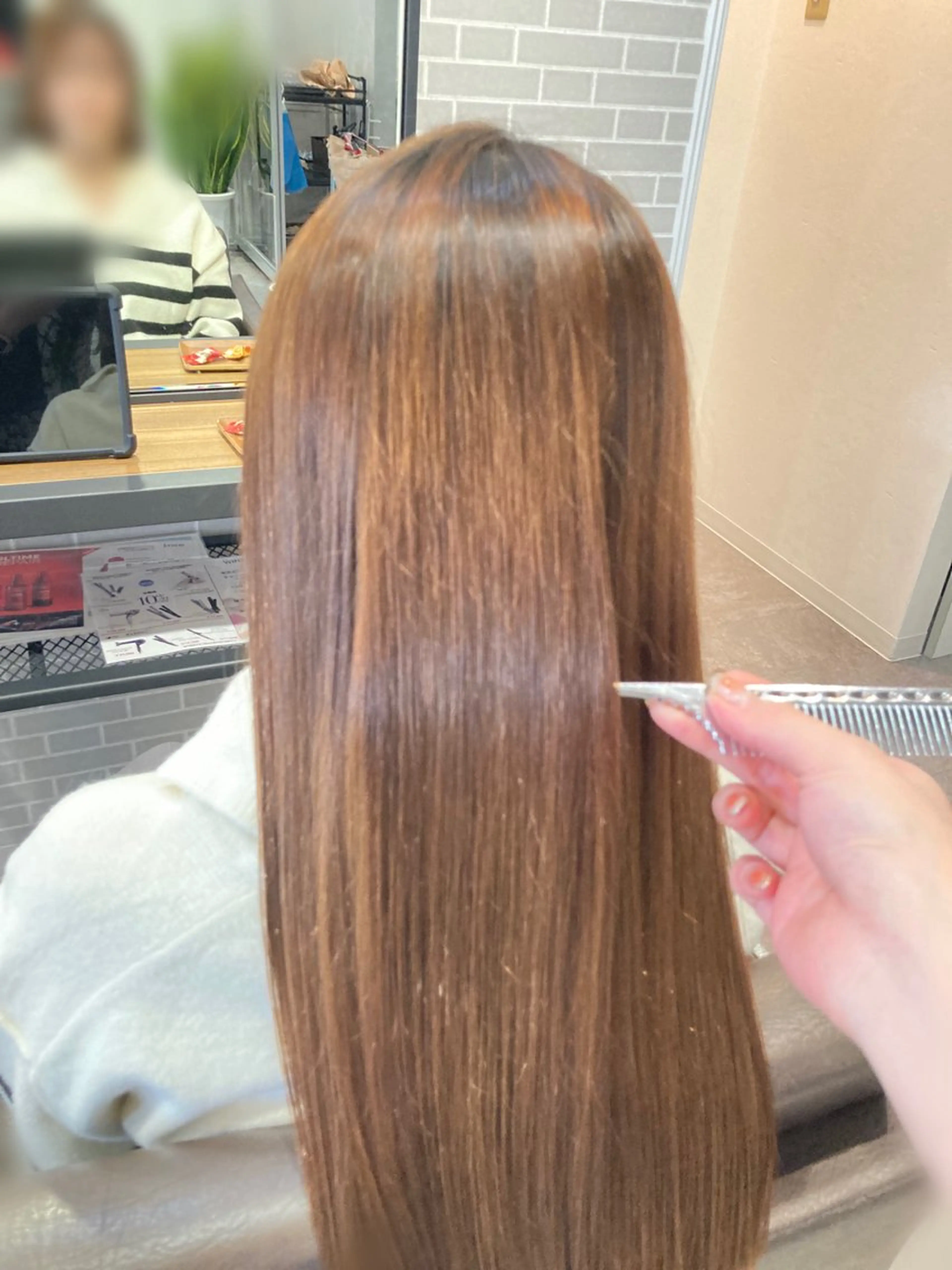 ロング カット 縮毛矯正 ぱく みやんのヘアスタイル