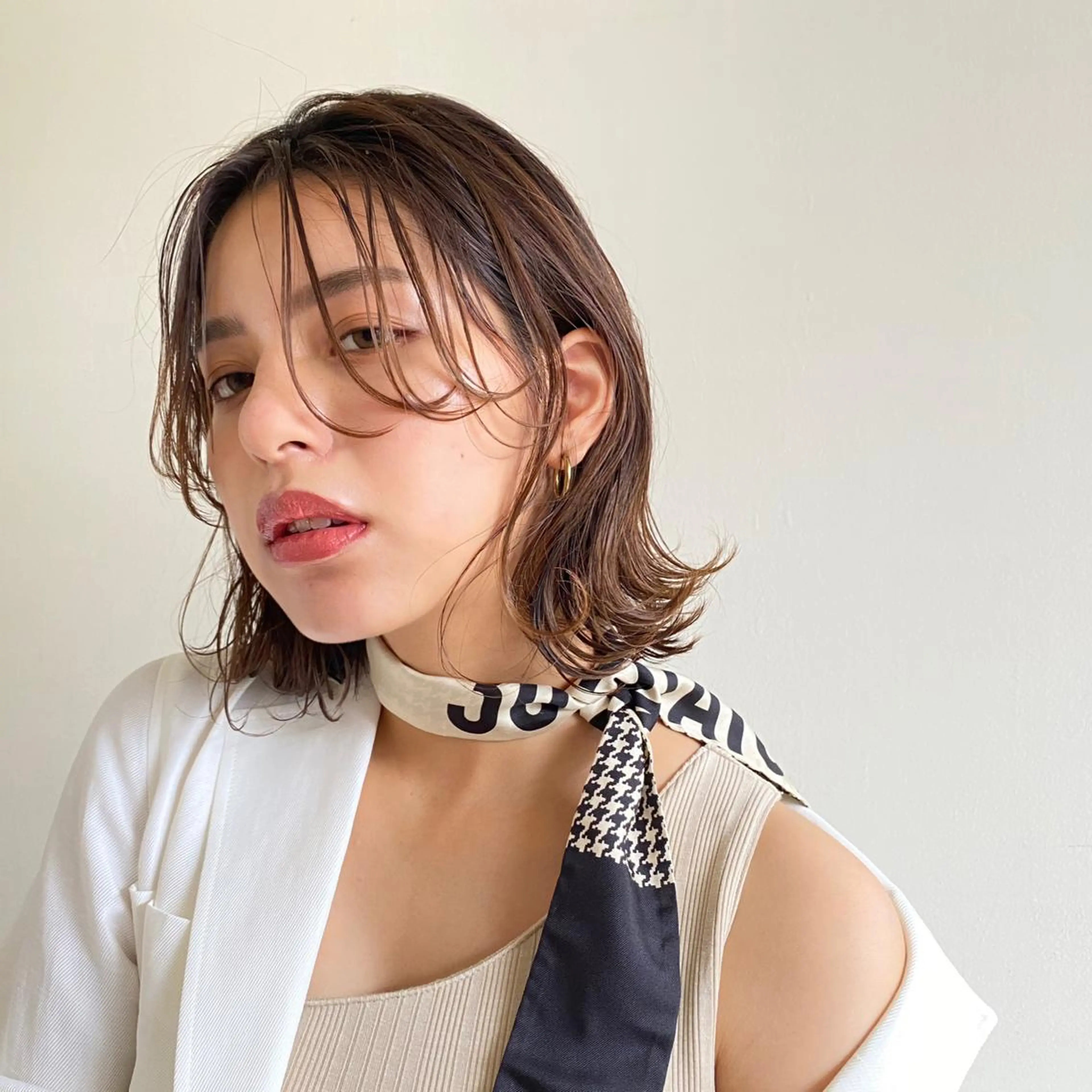 ショート ボブ レイヤーカット 外ハネヘア miiia lashのマツエク・マツパデザイン