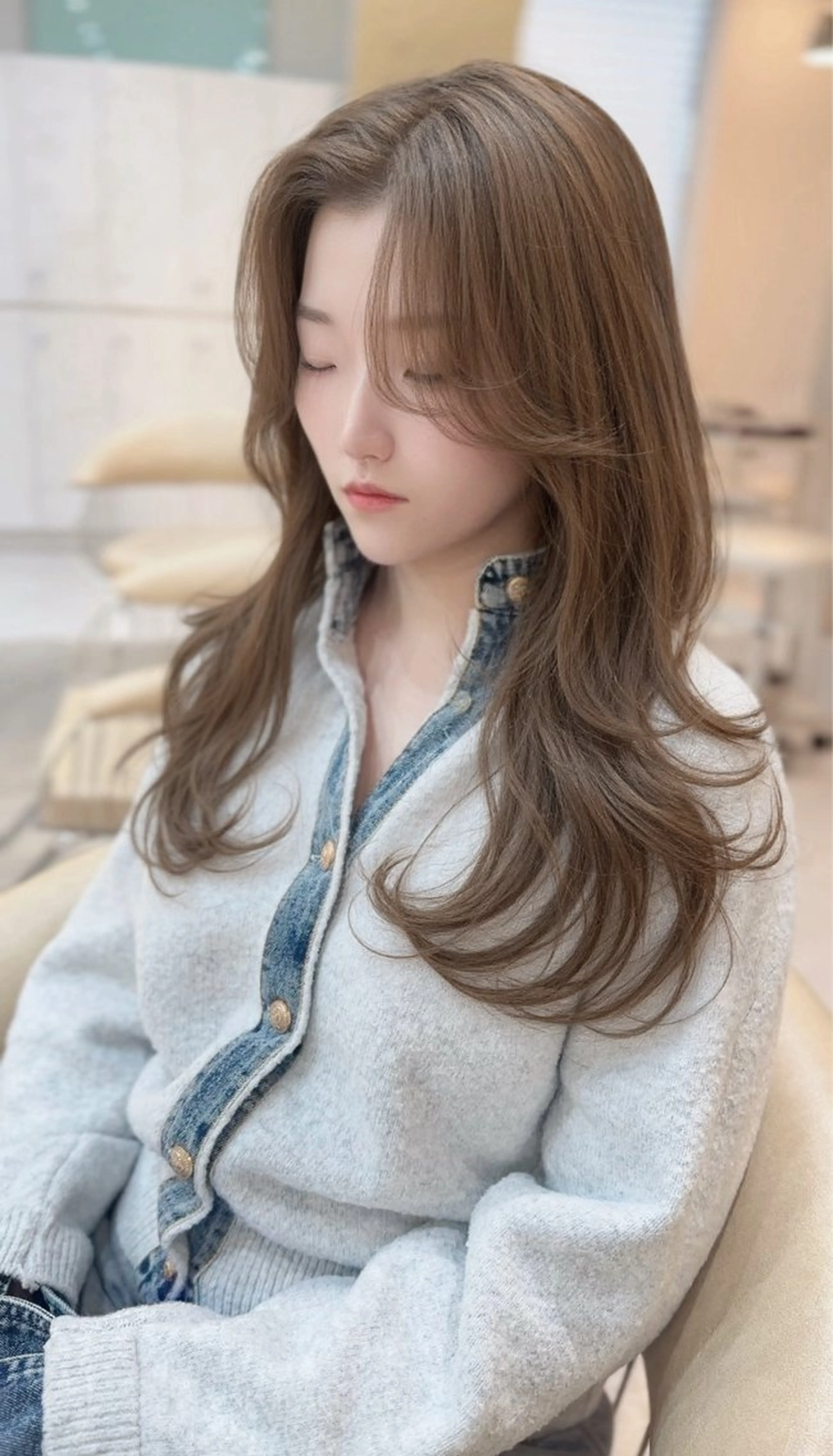 ロング カラー カット ヘアカラー トリートメント Akane レイヤー/艶カラーのヘアスタイル