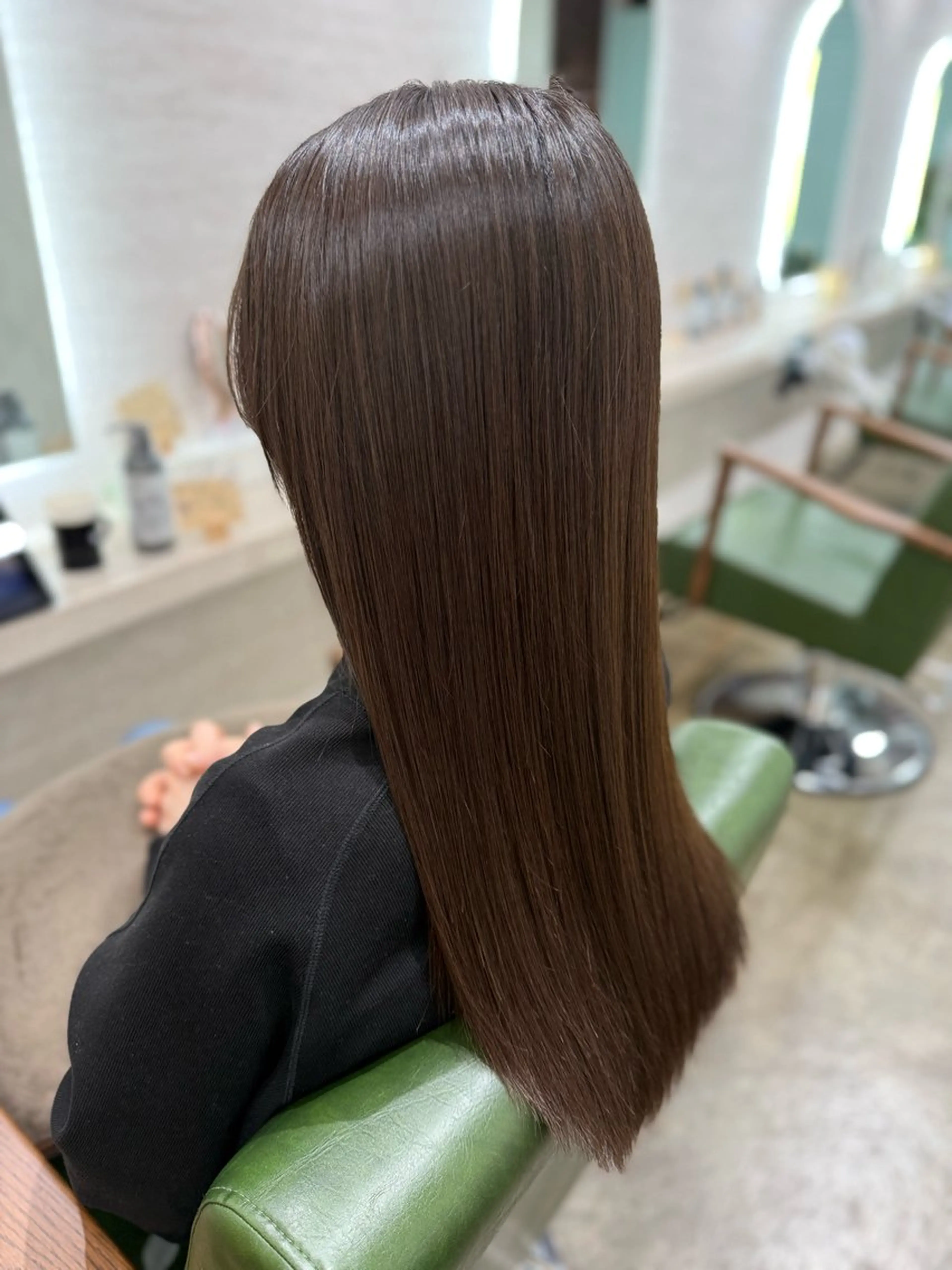 セミロング カラー トリートメント 酸性ストレート 縮毛矯正/ /関内/あべももこのヘアスタイル