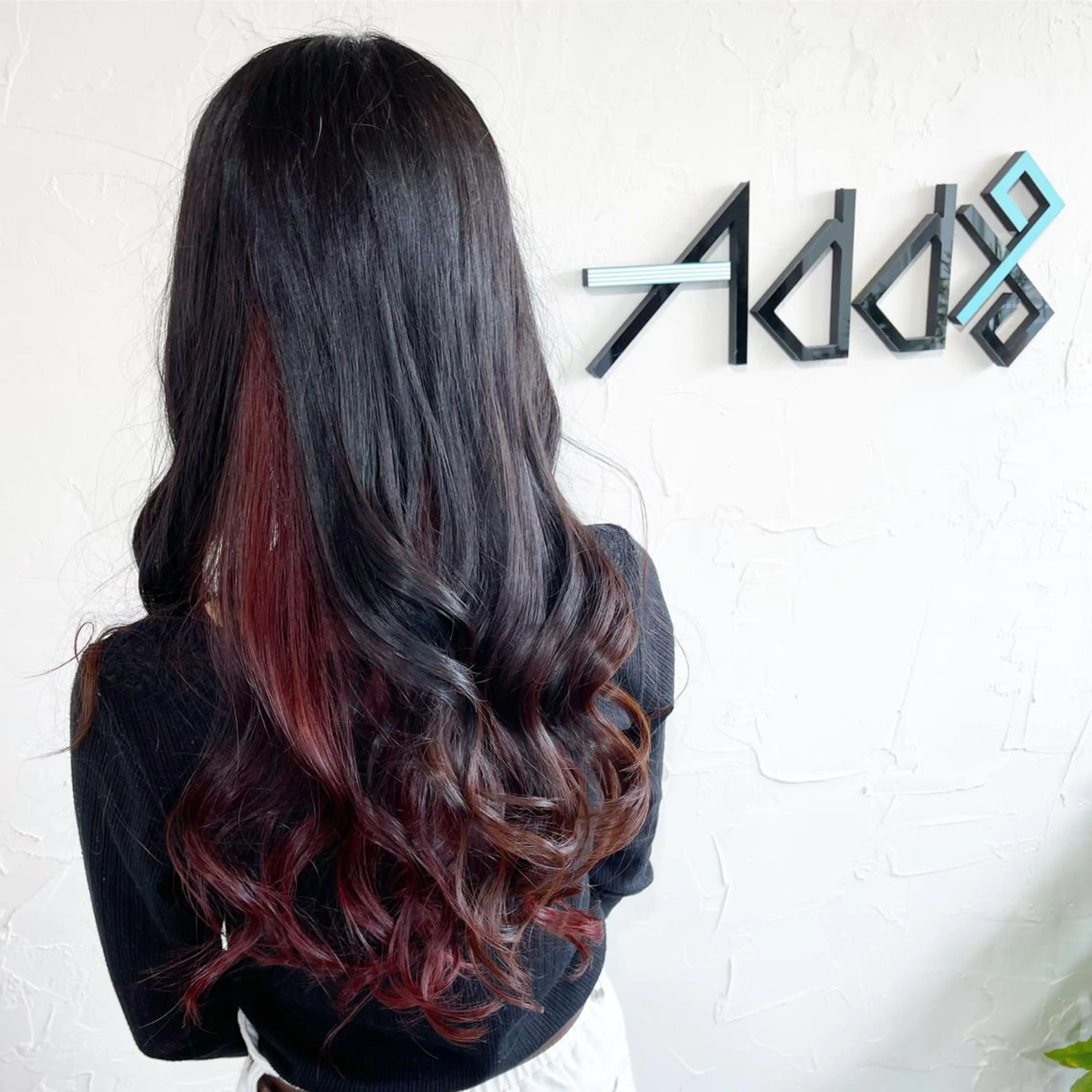 ロング カラー パーマ ヘアアレンジ インナーカラー 韓国風ヘア トリートメント 酸熱トリートメント ヘアカラー トリートメント Add9 柳田健登のヘアスタイル