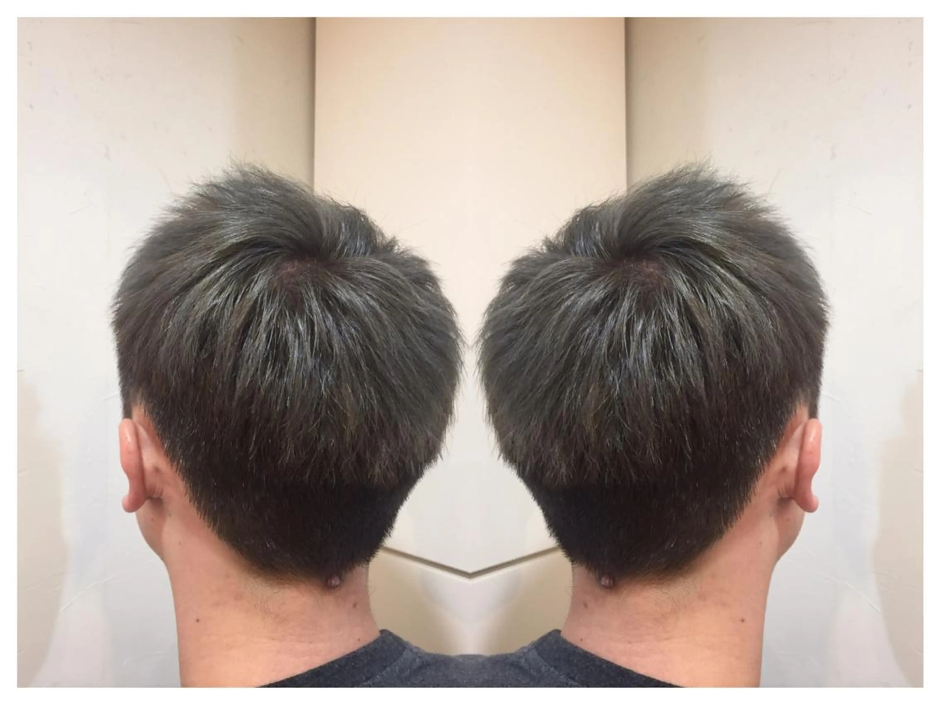 ショート カラー メンズ アッシュ ヘアカラー 髪質改善/痛ませ ないカラー/西村航大のヘアスタイル