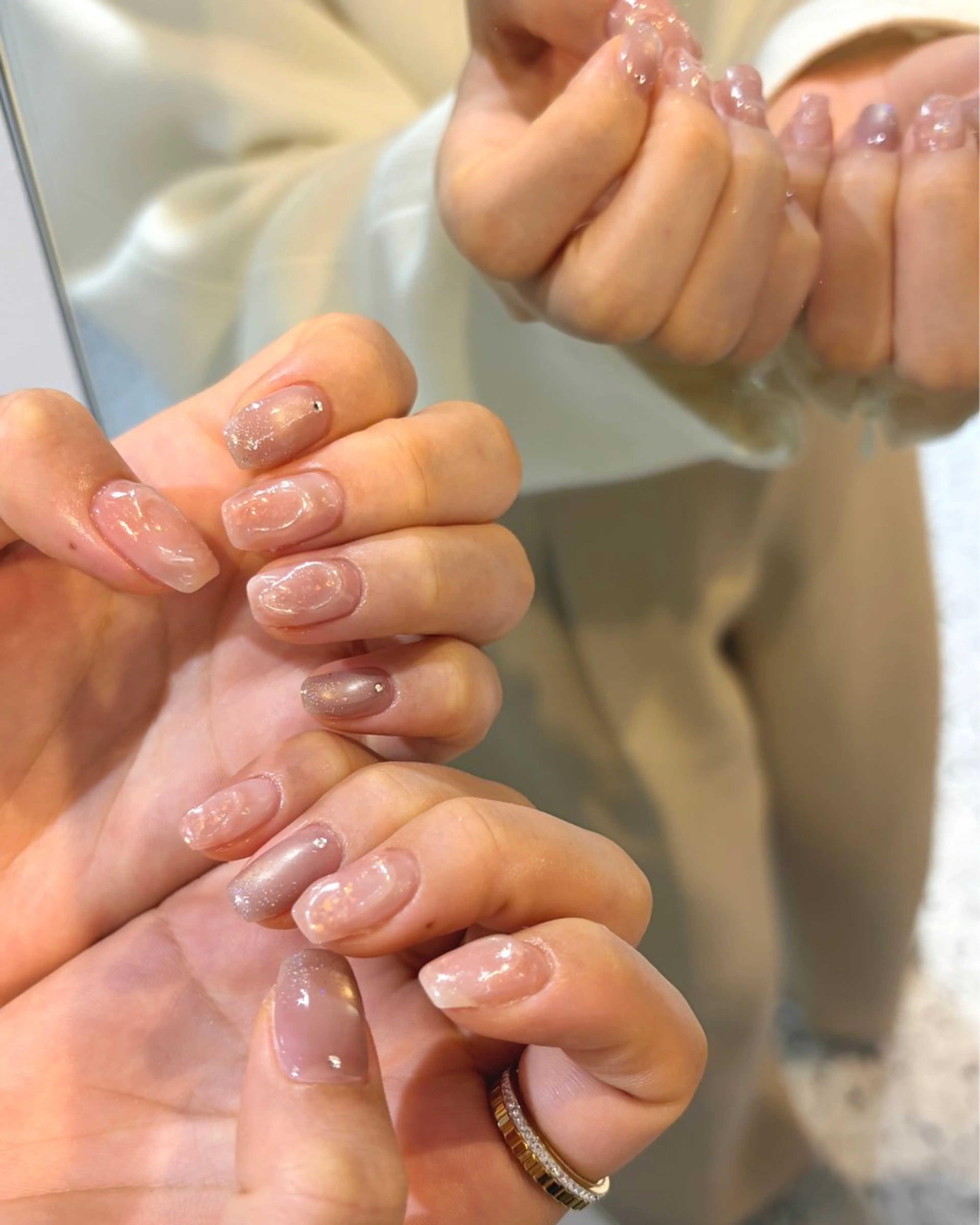 ネイル ハンドネイル 新宿ニュアンスネイル makotoのネイルデザイン