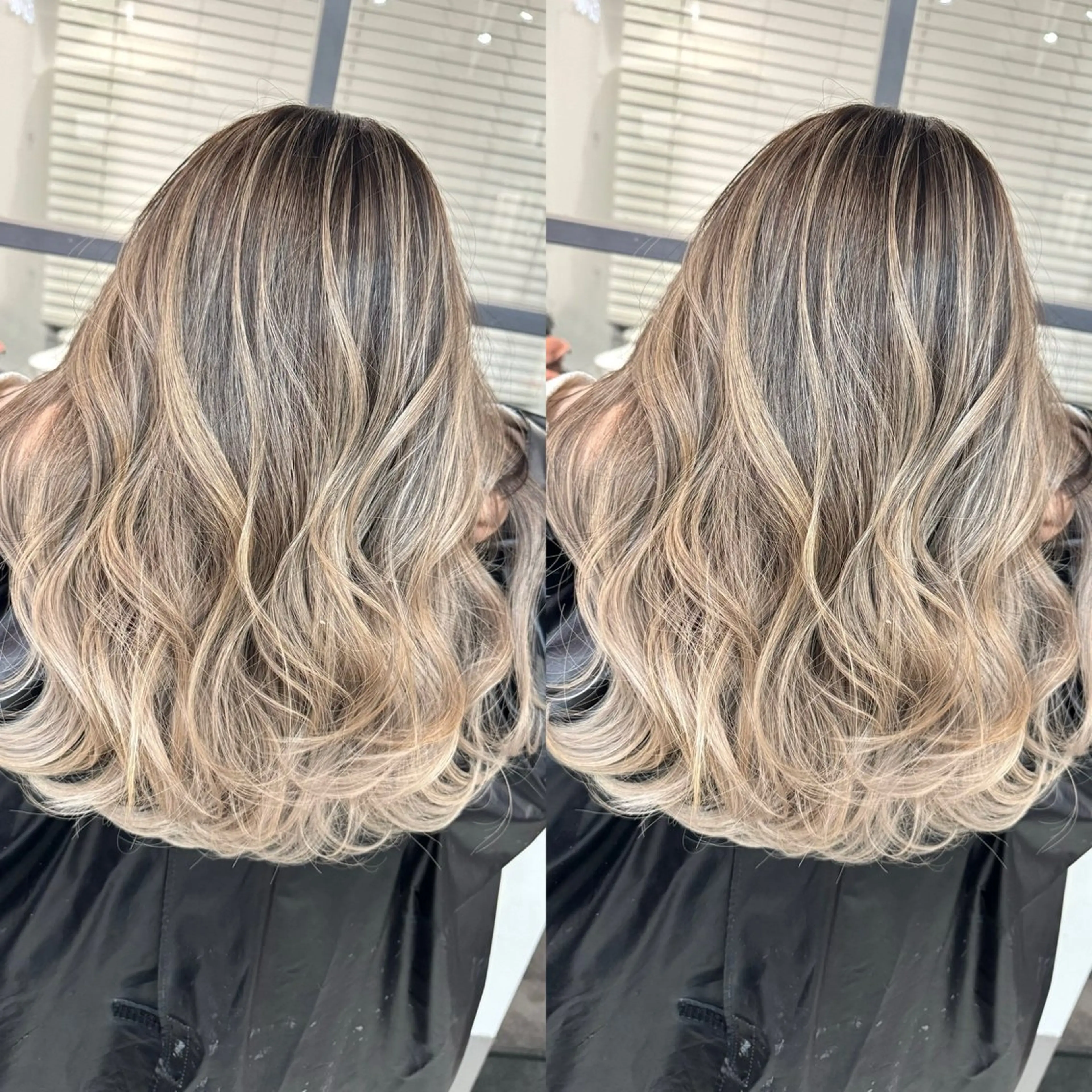 ミディアム カット ヘアカラー トリートメント バレイヤージュ ボブ🌈ナツヤのヘアスタイル