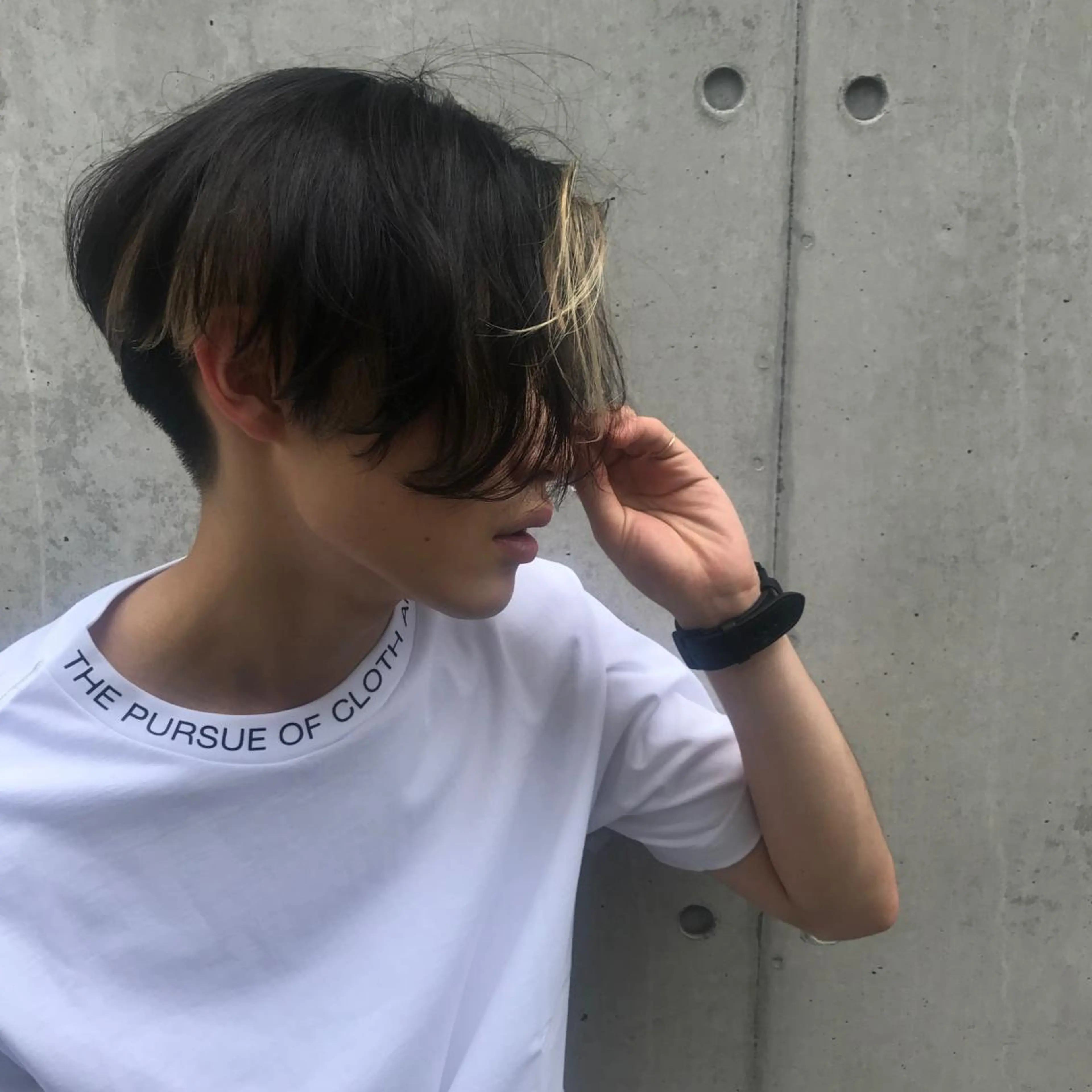 ミディアム カラー メンズ 住本 大明のヘアスタイル