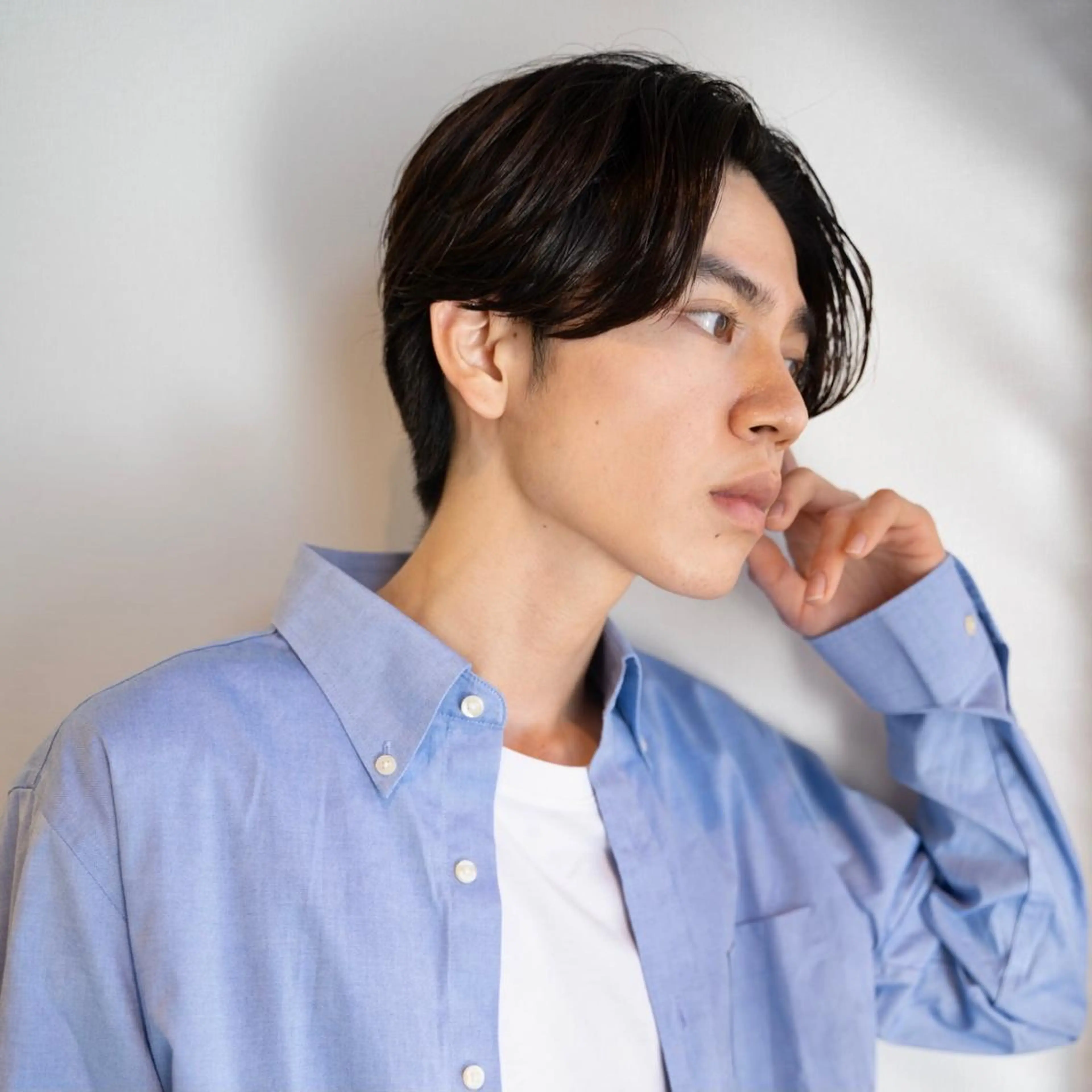 ショート パーマ メンズ センターパート ニュアンスパーマ カット パーマ メンズ特化美容師/ 藤戸 椋のヘアスタイル