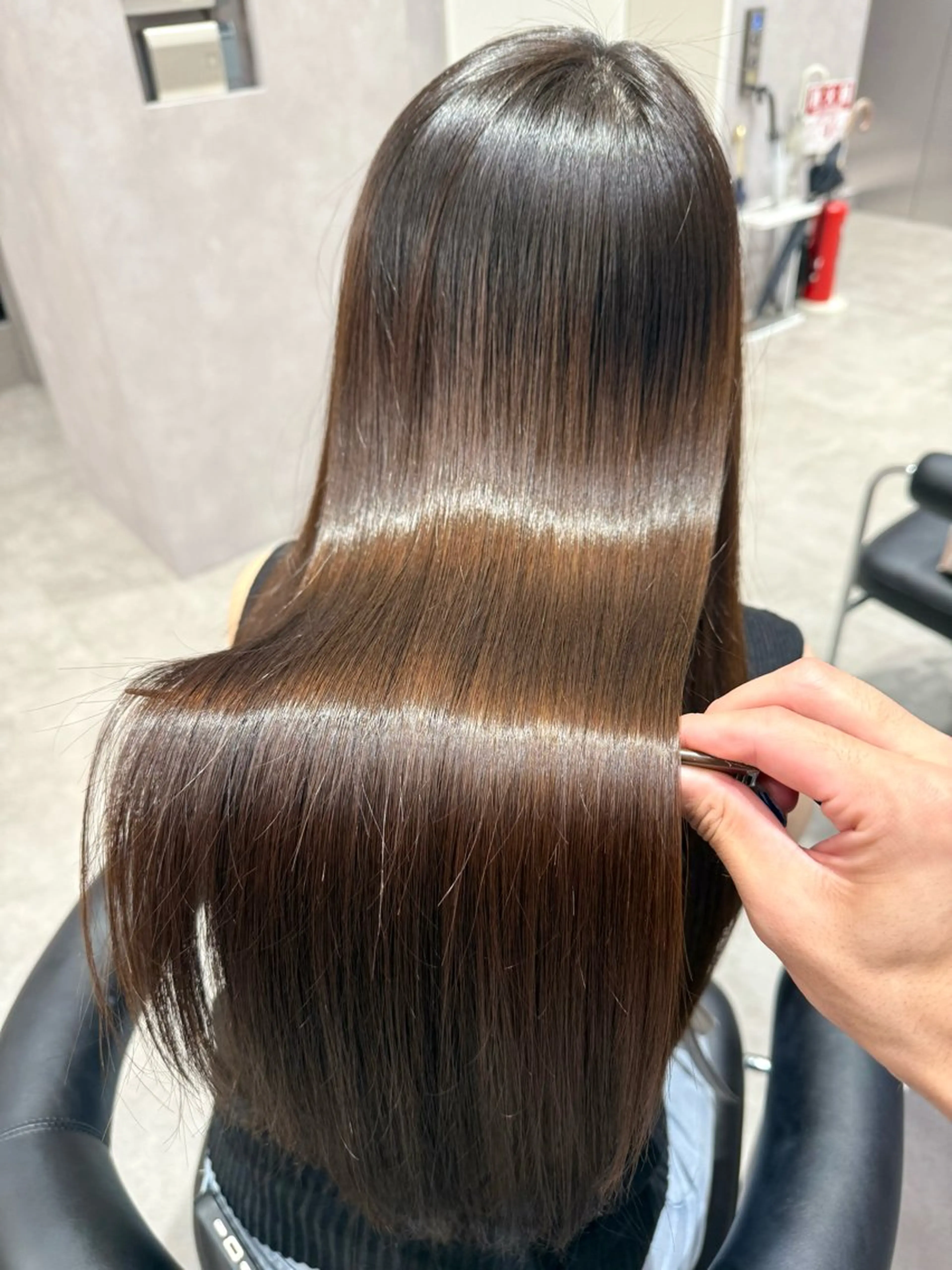 ロング カラー パーマ ヘアアレンジ 髪質改善 縮毛矯正 トリートメント ストレートパーマ カット ヘアカラー 縮毛矯正 トリートメント 縮毛矯正/髪質改善/ ブリーチ毛/木元渓太のヘアスタイル