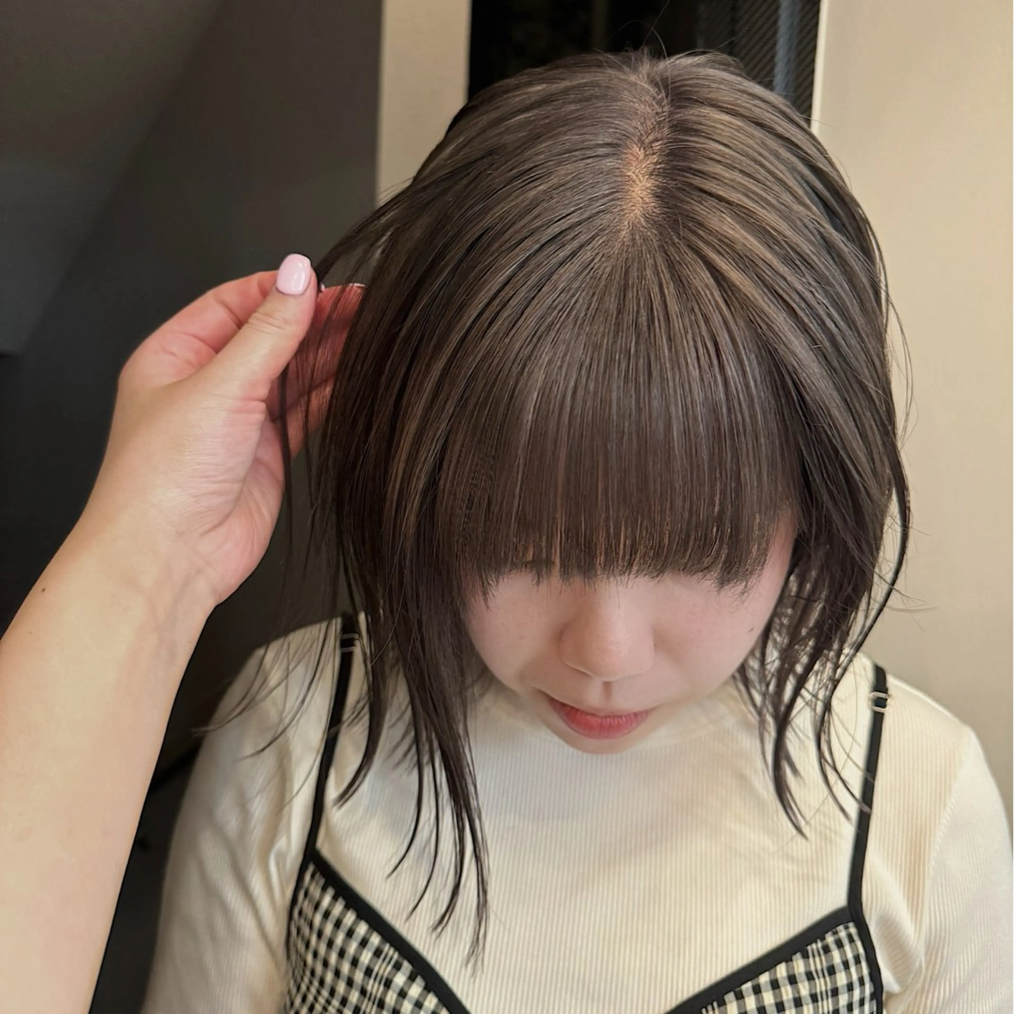 ミディアム カラー ヘアアレンジ ブルーカラー ラベンダーカラー カット ヘアカラー トリートメント 🌐サトウ リョウ🌐のヘアスタイル