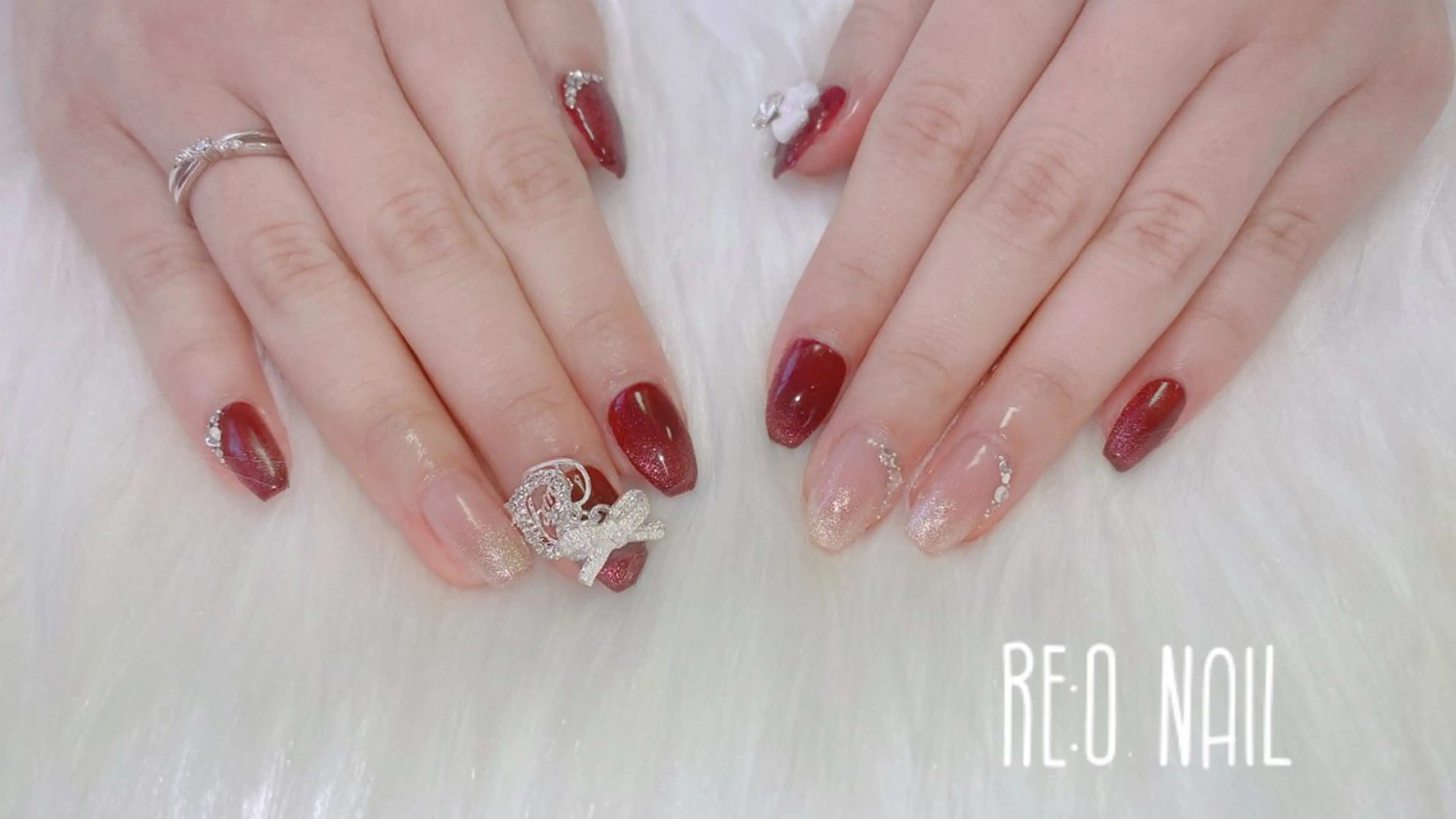 ネイル マグネットネイル ハンドネイル Re:Ø nail 🩵TSUJIのネイルデザイン