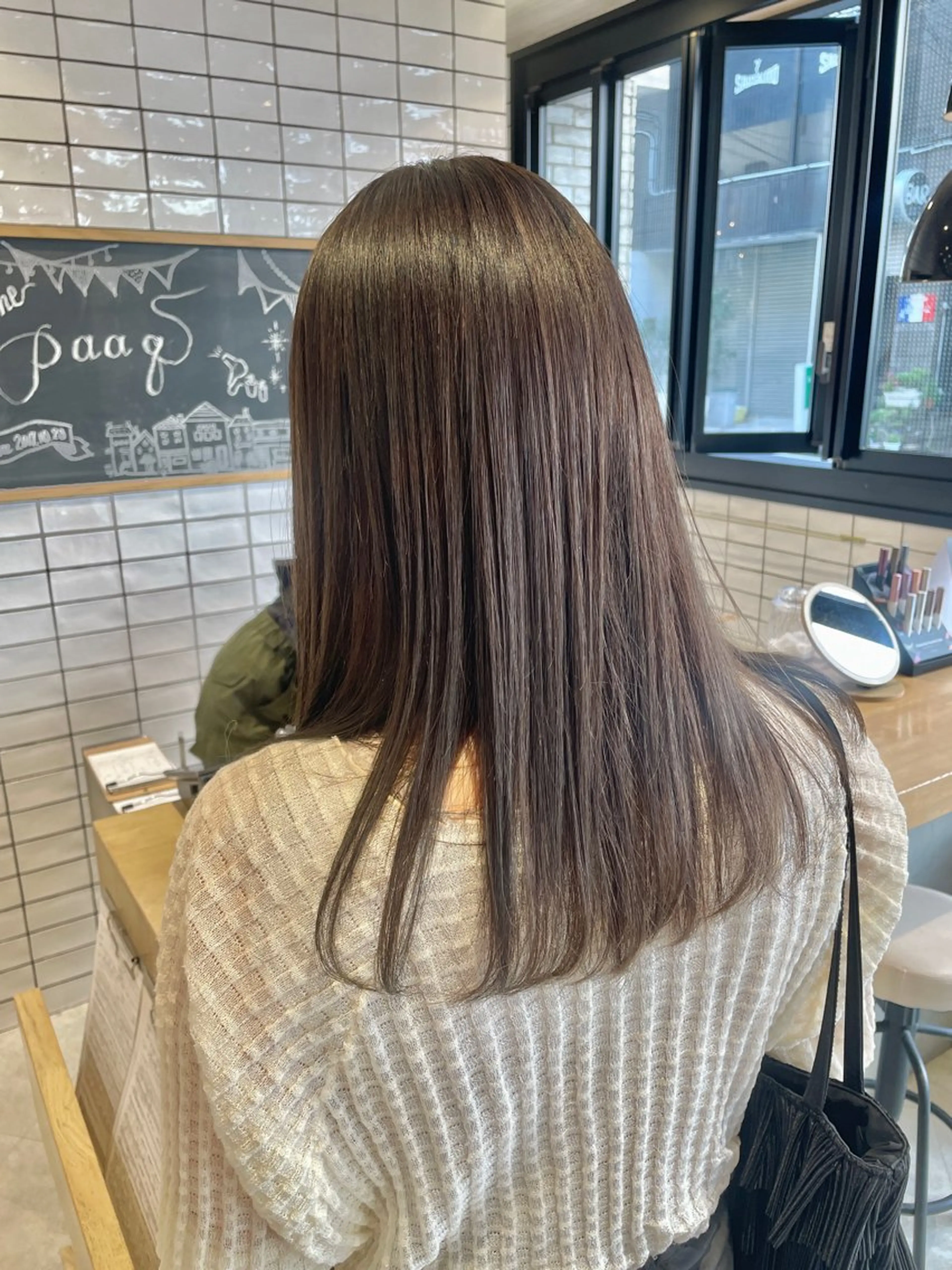 ミディアム カラー ヘアカラー トリートメント カラー/レイヤー/ 髪質改善/PAAQのヘアスタイル