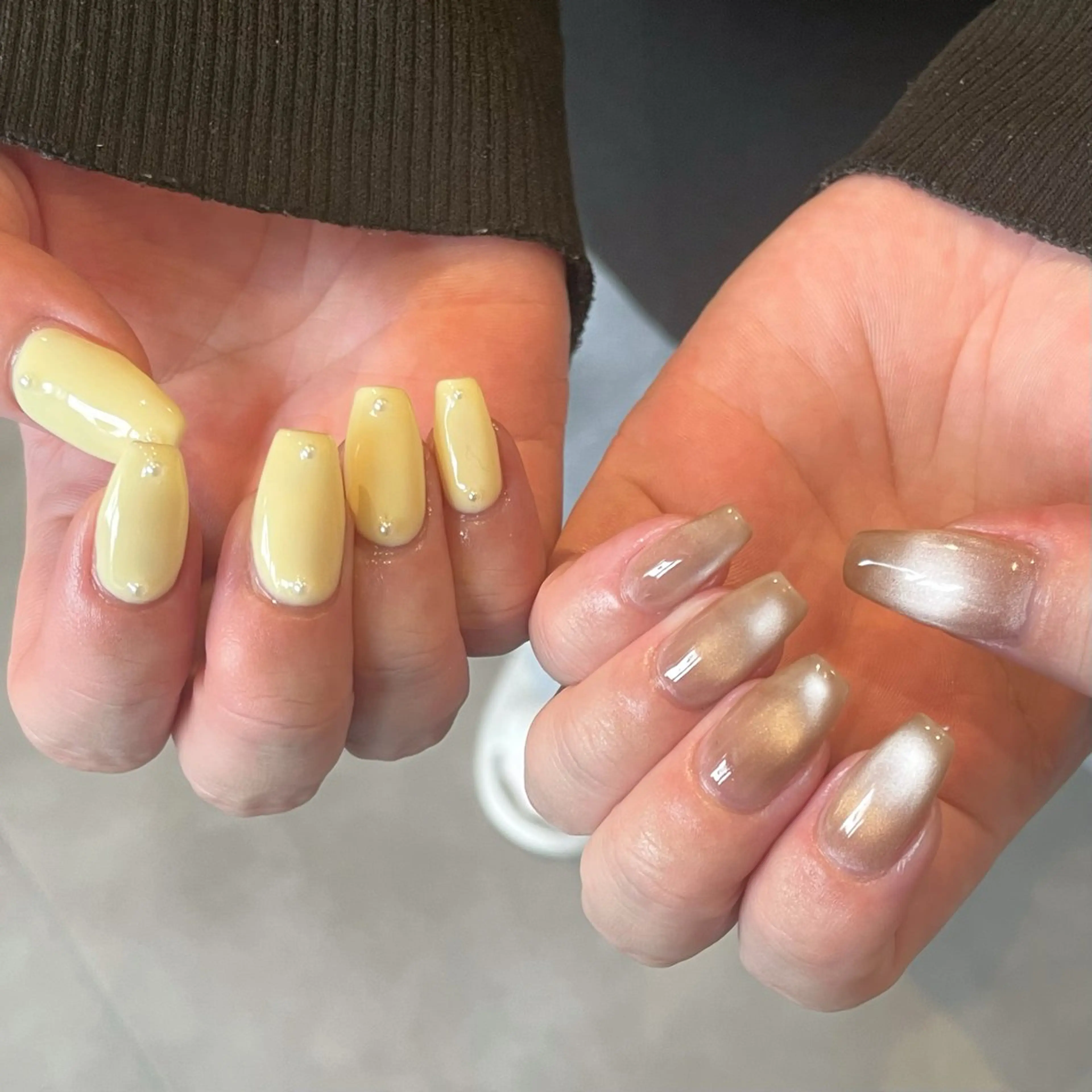 ネイル マグネットネイル ワンカラーネイル 春ネイル jujur HARUKA🌸のネイルデザイン