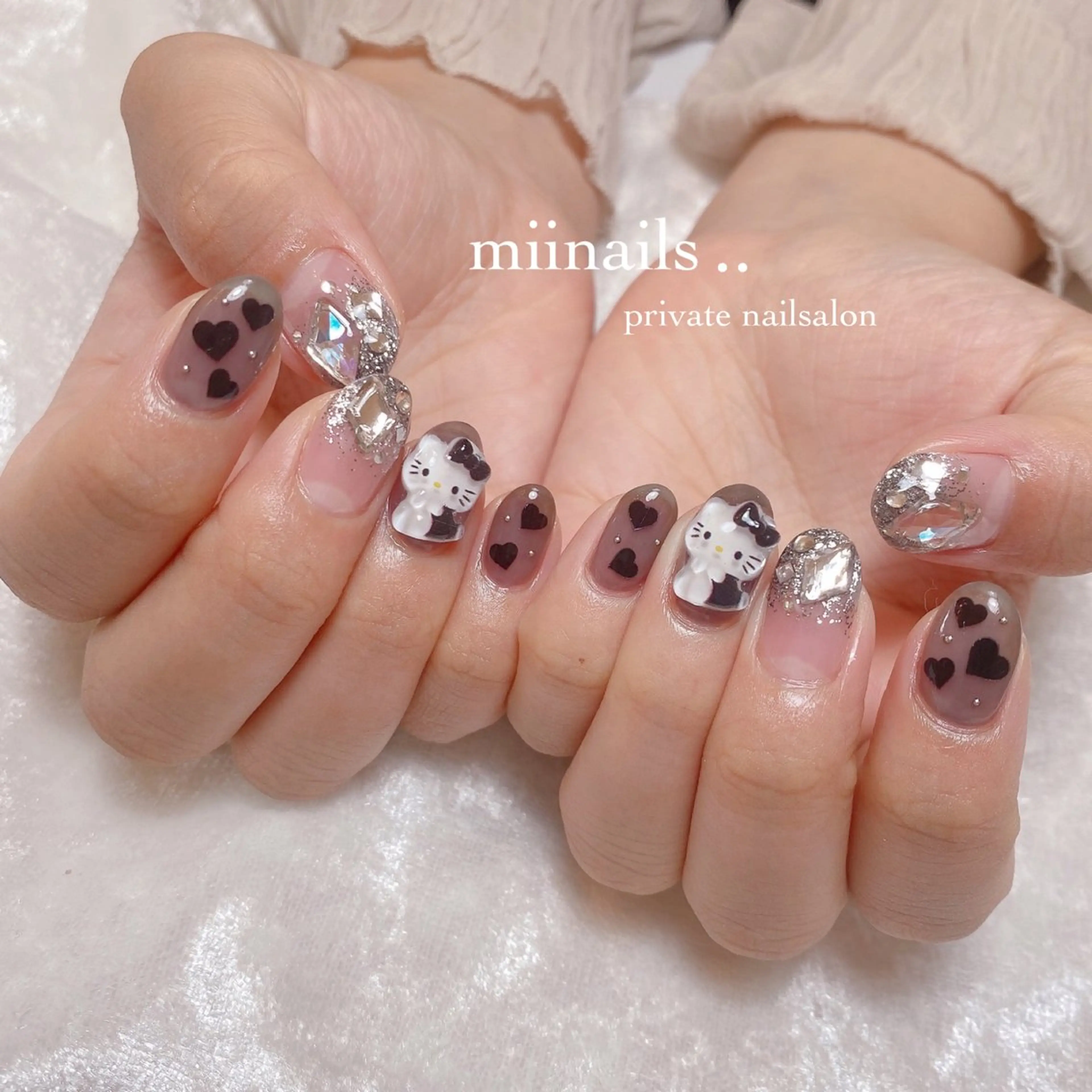 ネイル 韓国ネイル ワンホンネイル ハンドネイル nailsalon miinailsのネイルデザイン
