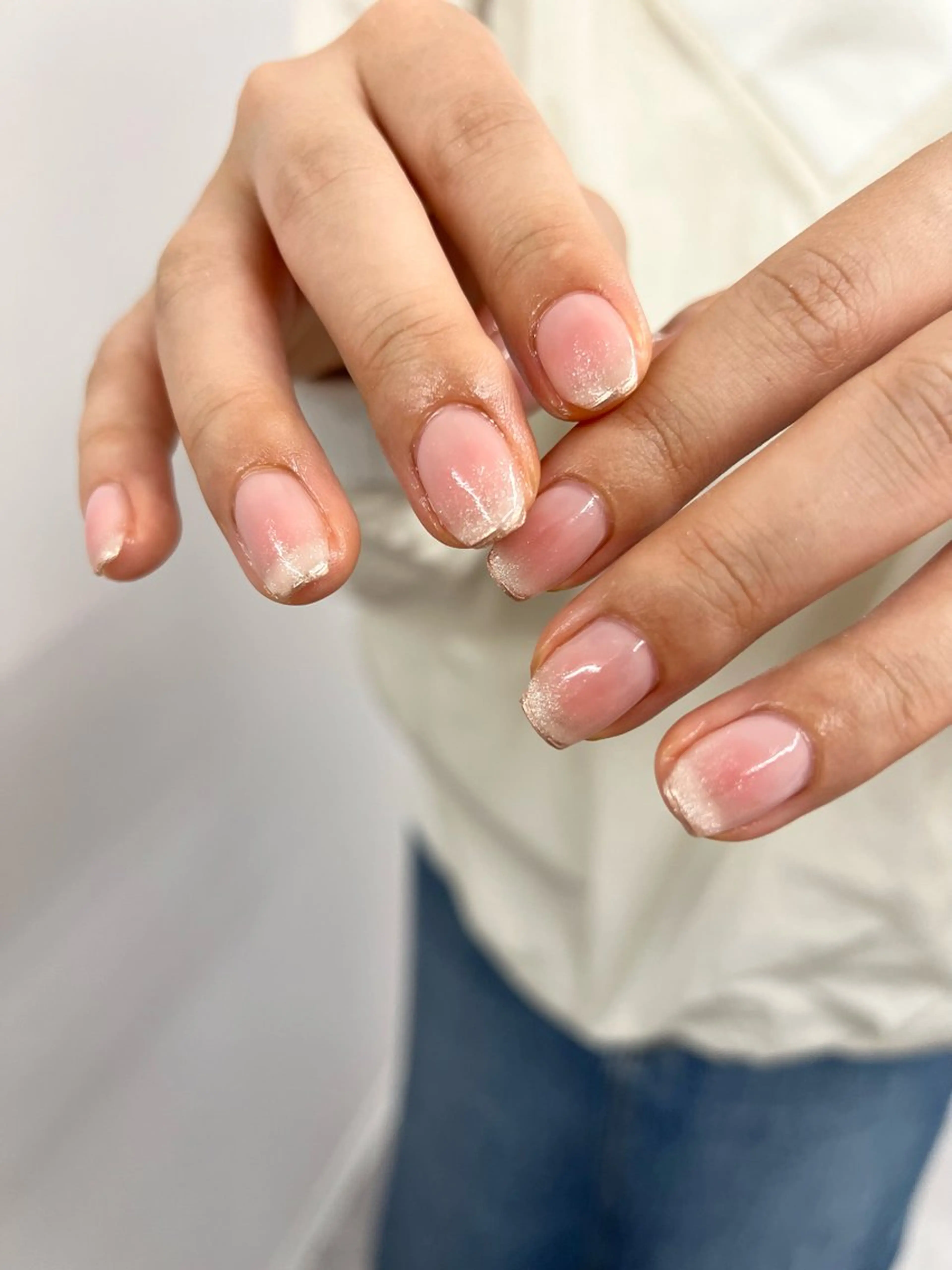 ネイル チークネイル フレンチネイル ジェルネイル マグネットネイル ニュアンスネイル ハンドネイル ハンドケア Bana_ Nailのネイルデザイン