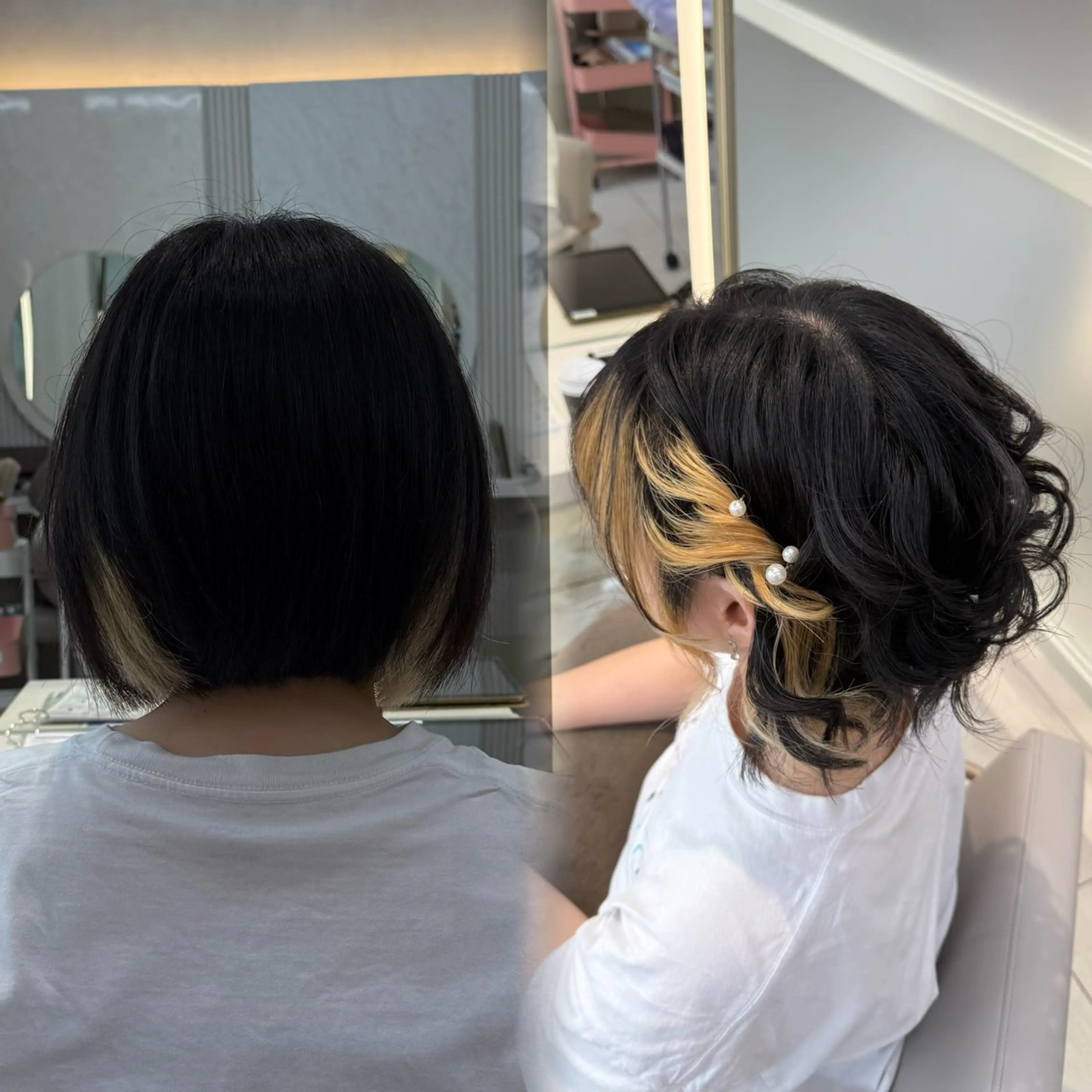 ショート ヘアアレンジ カラー/ヘアセット Nanami💗のヘアスタイル