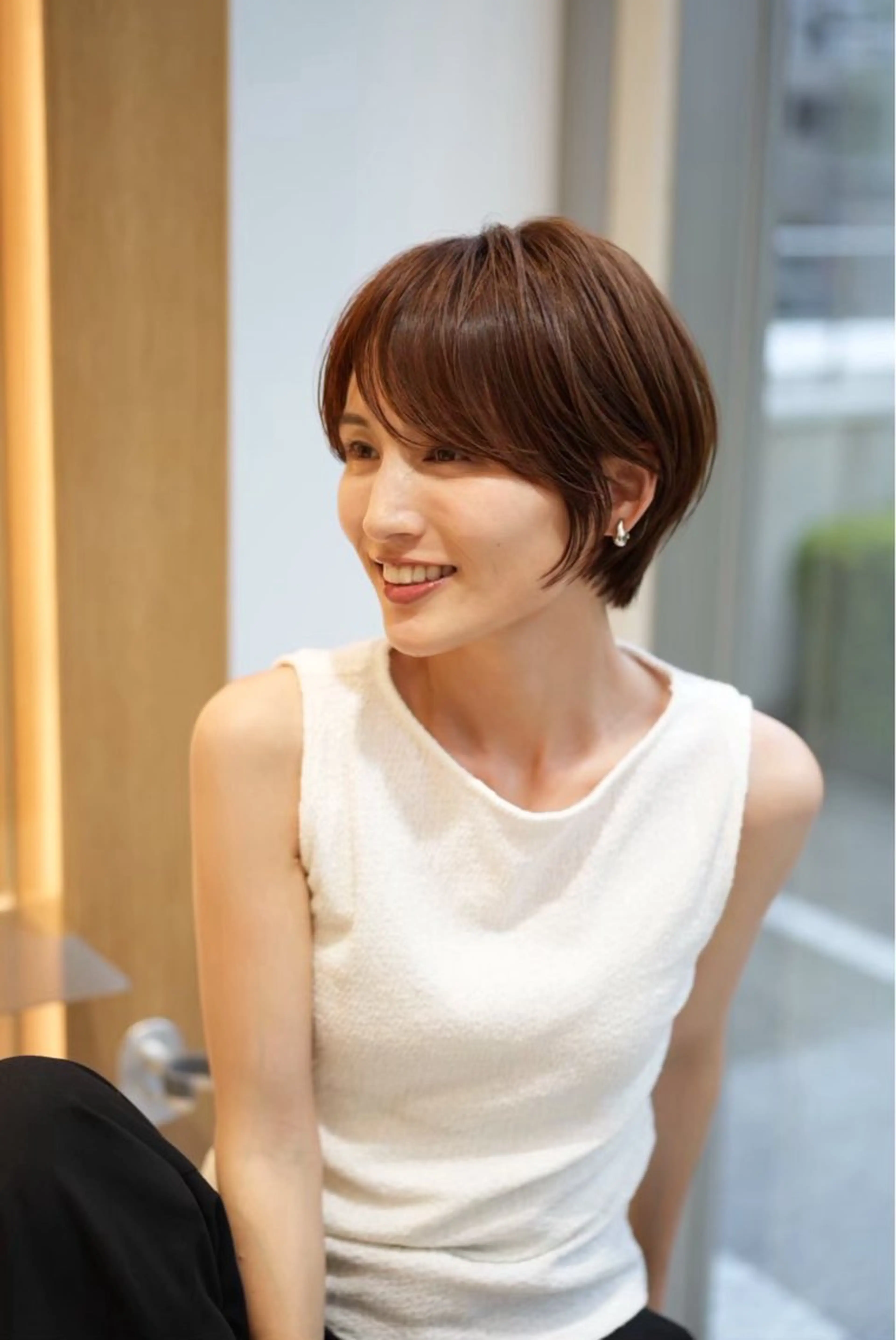 ショート 透明感カラー/伊藤 陸/soigneのヘアスタイル