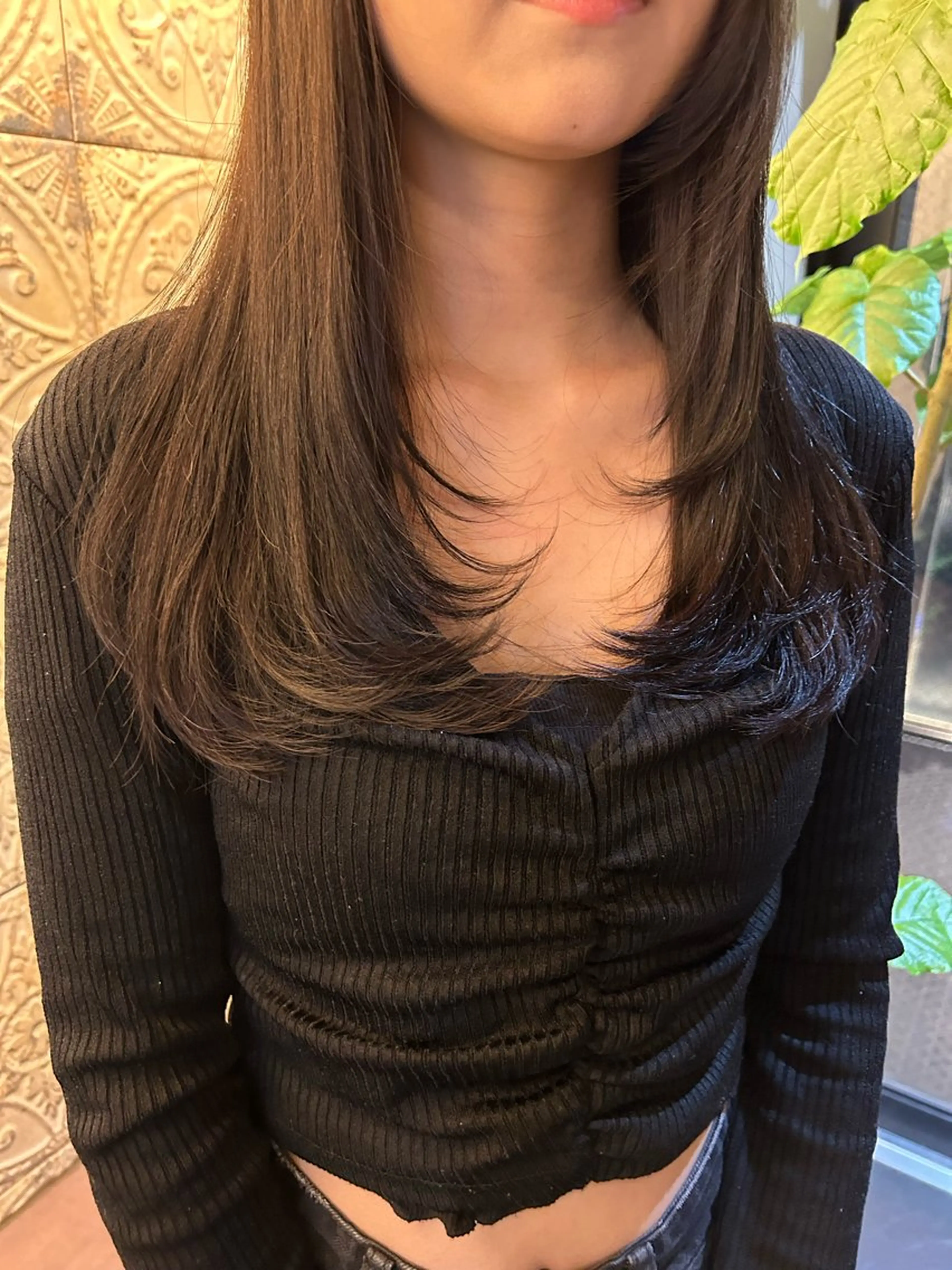 セミロング 水谷 菜央のヘアスタイル