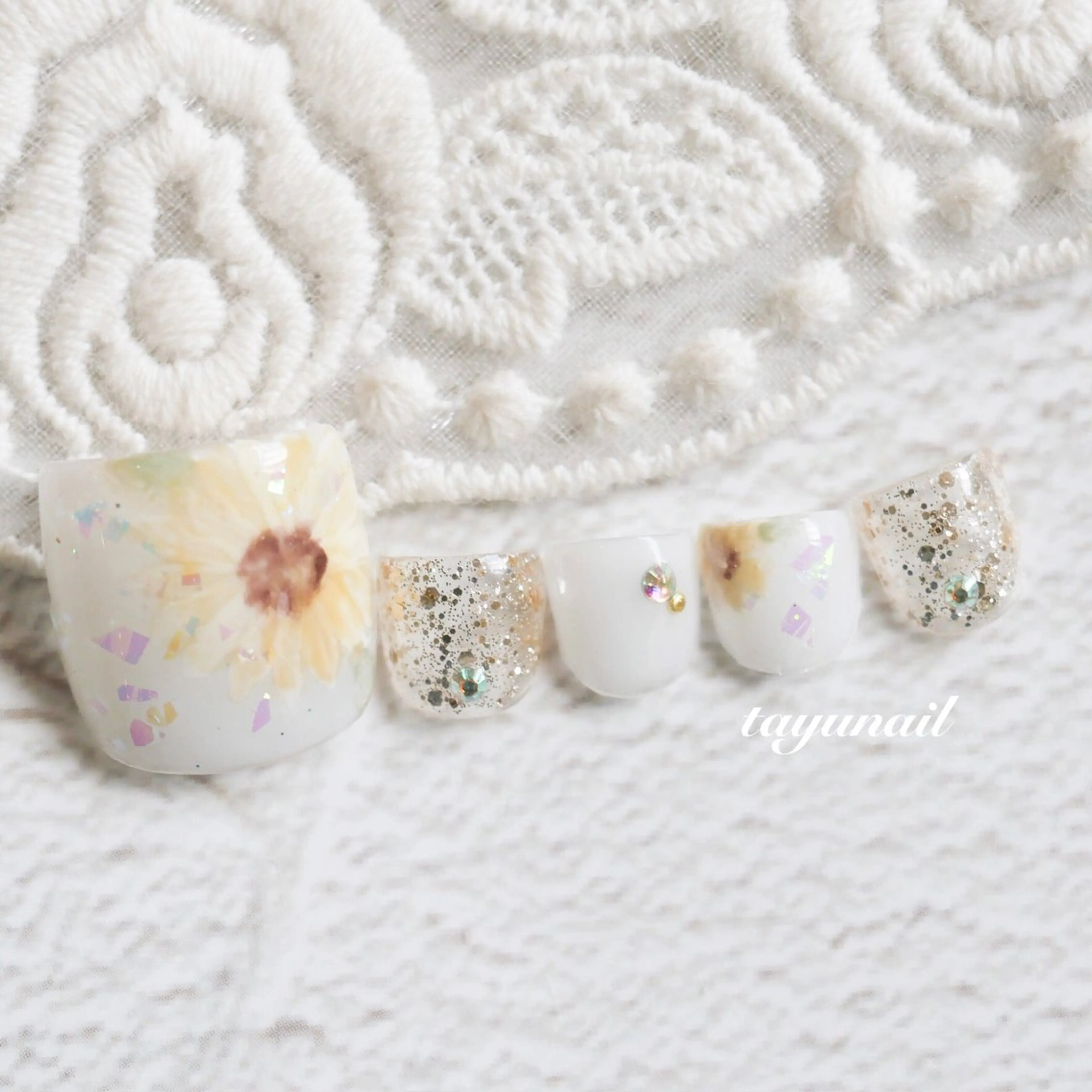 ネイル アートネイル ジェルネイル パラジェル フットネイル ネイルサロン 【たゆnail】のネイルデザイン