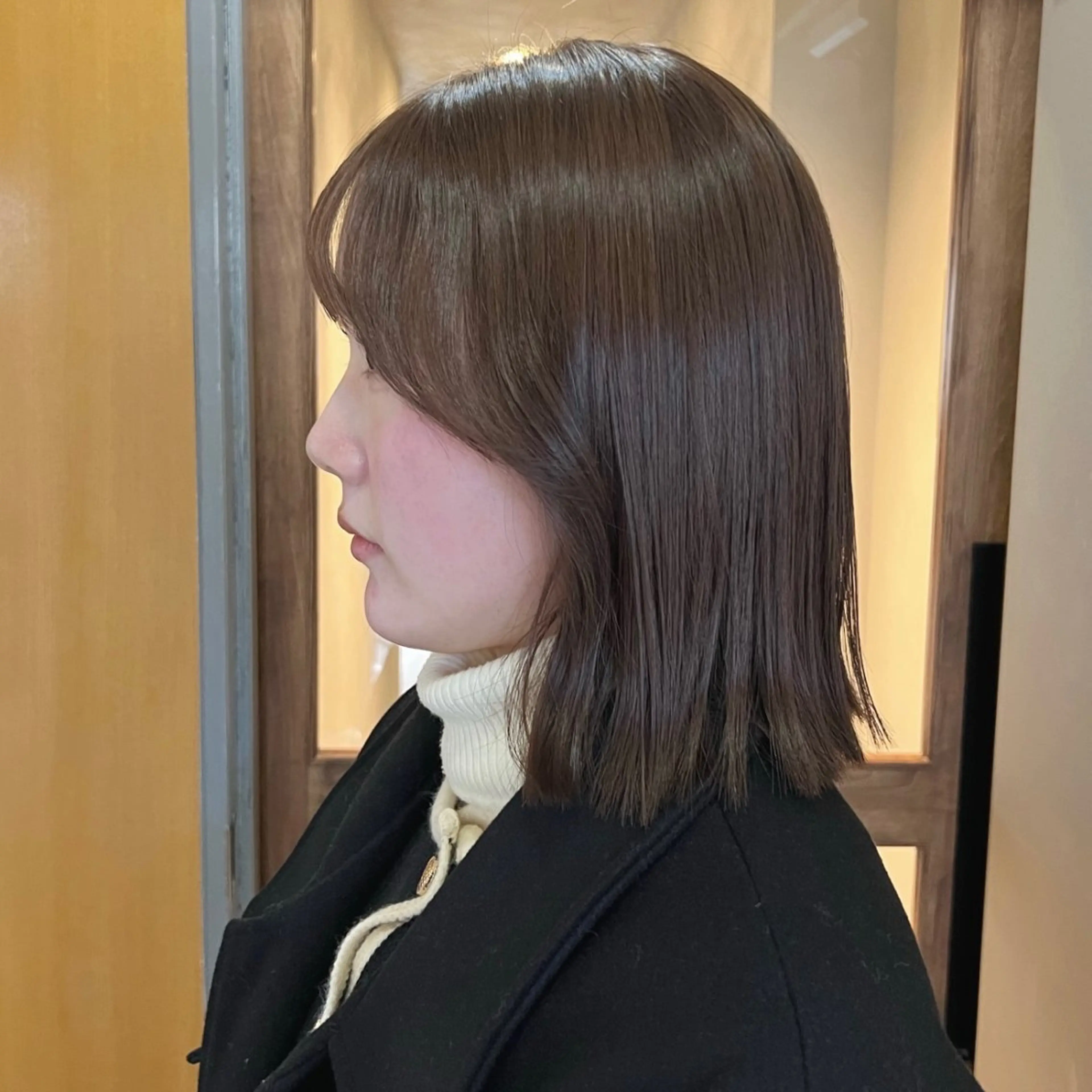 ミディアム カラー ヘアカラー トリートメント akane/ボブ /ブラウンベージュのヘアスタイル