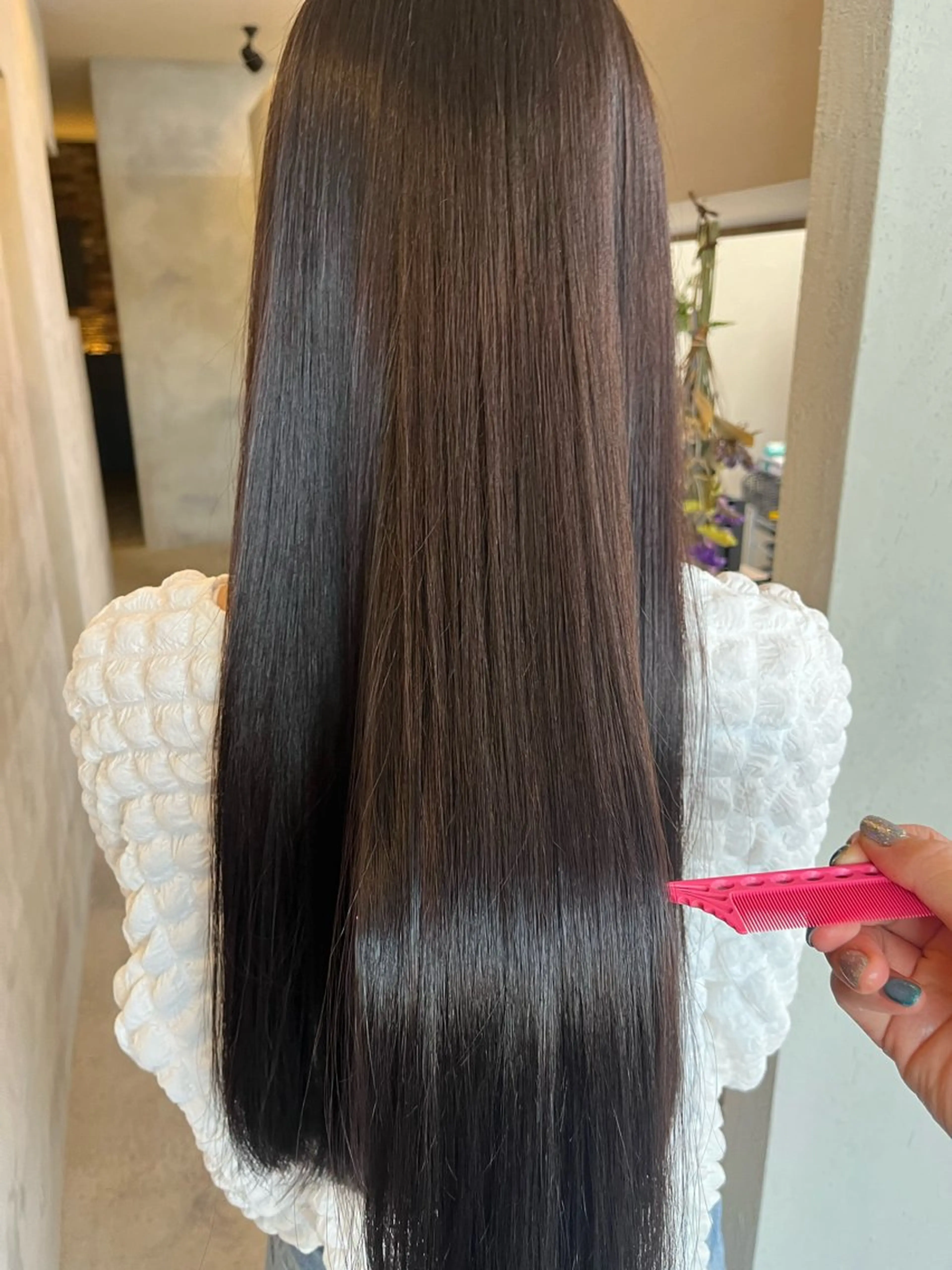 ロング 縮毛矯正 カット 縮毛矯正 Yuka /ツヤカラー✨のヘアスタイル