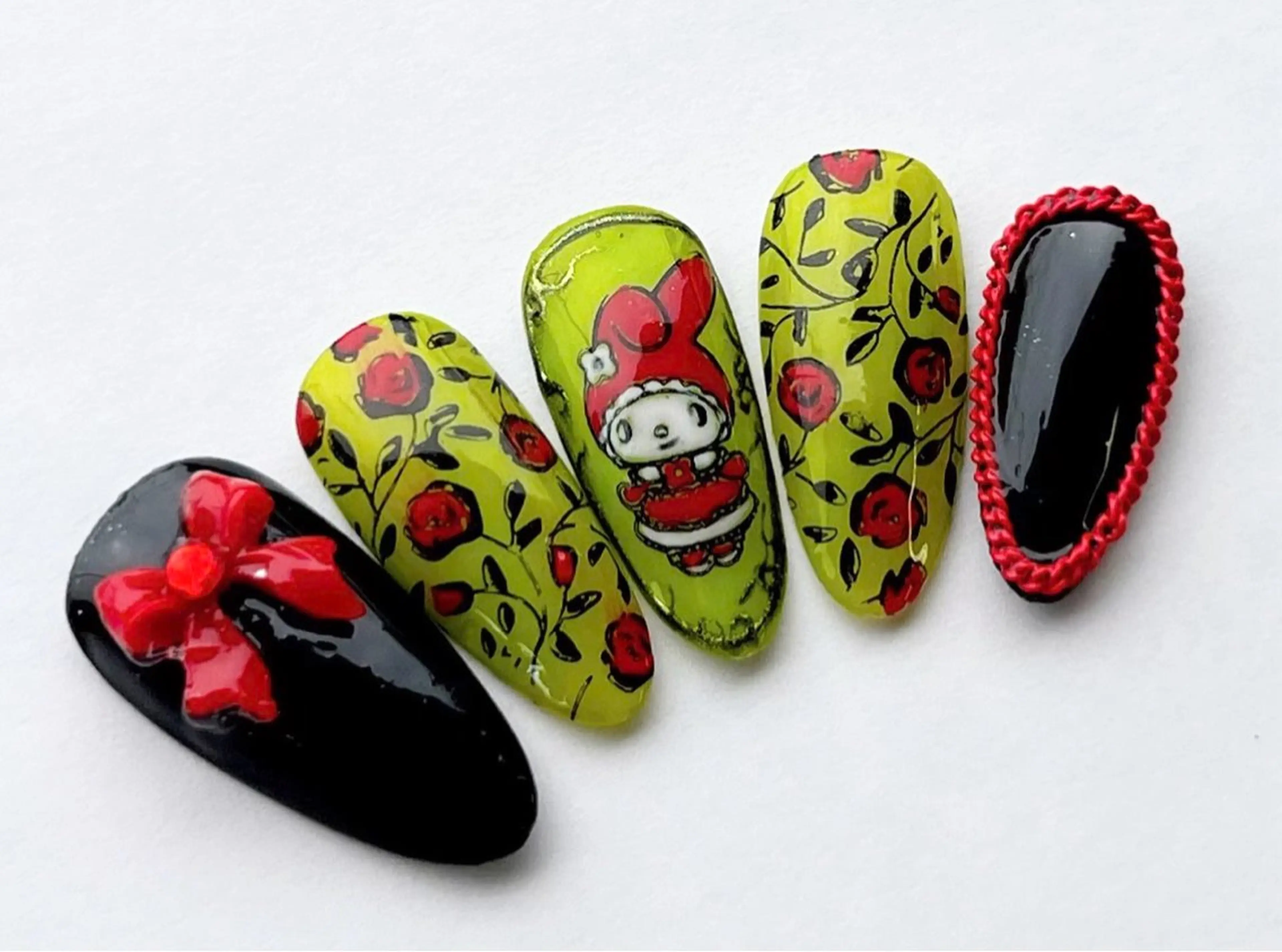 【初回オフ無 料】デザイン持ち込みOK アート6本 ￥9,900の写真