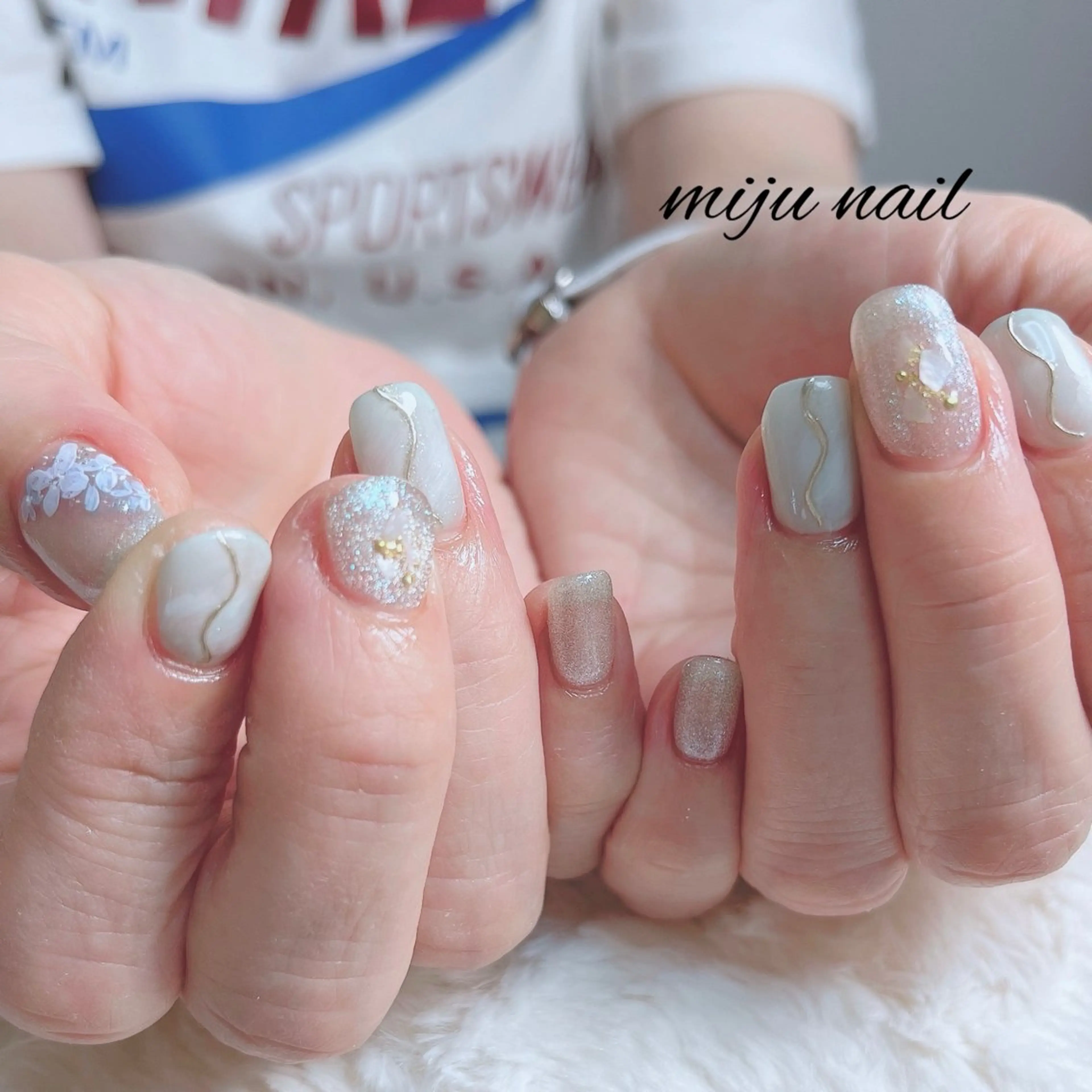 ネイル ❁miju nail 大人上品/自爪育成のネイルデザイン