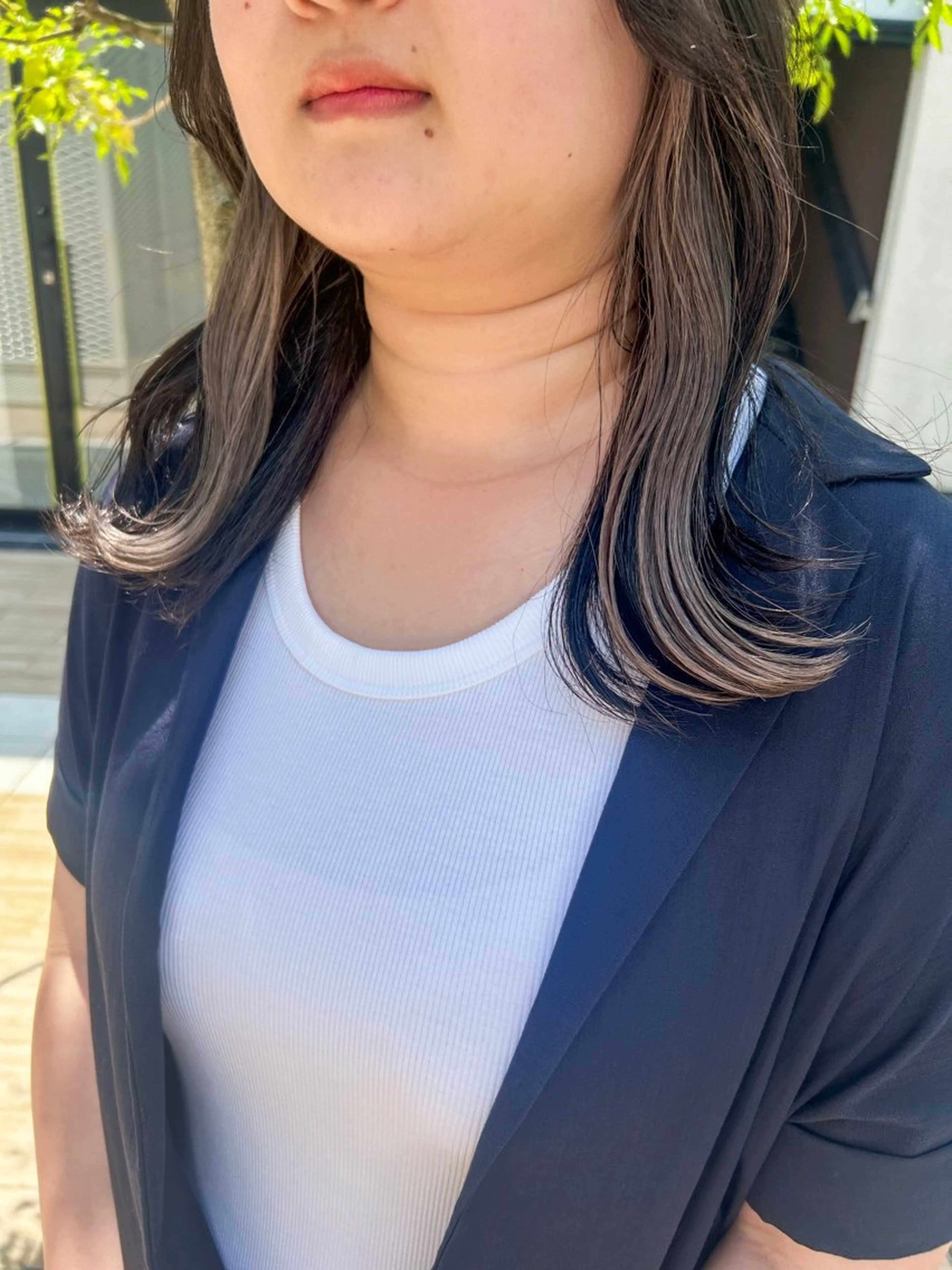 セミロング カラー ヘアアレンジ ブリーチ ヘアカラー トリートメント yuka .のヘアスタイル