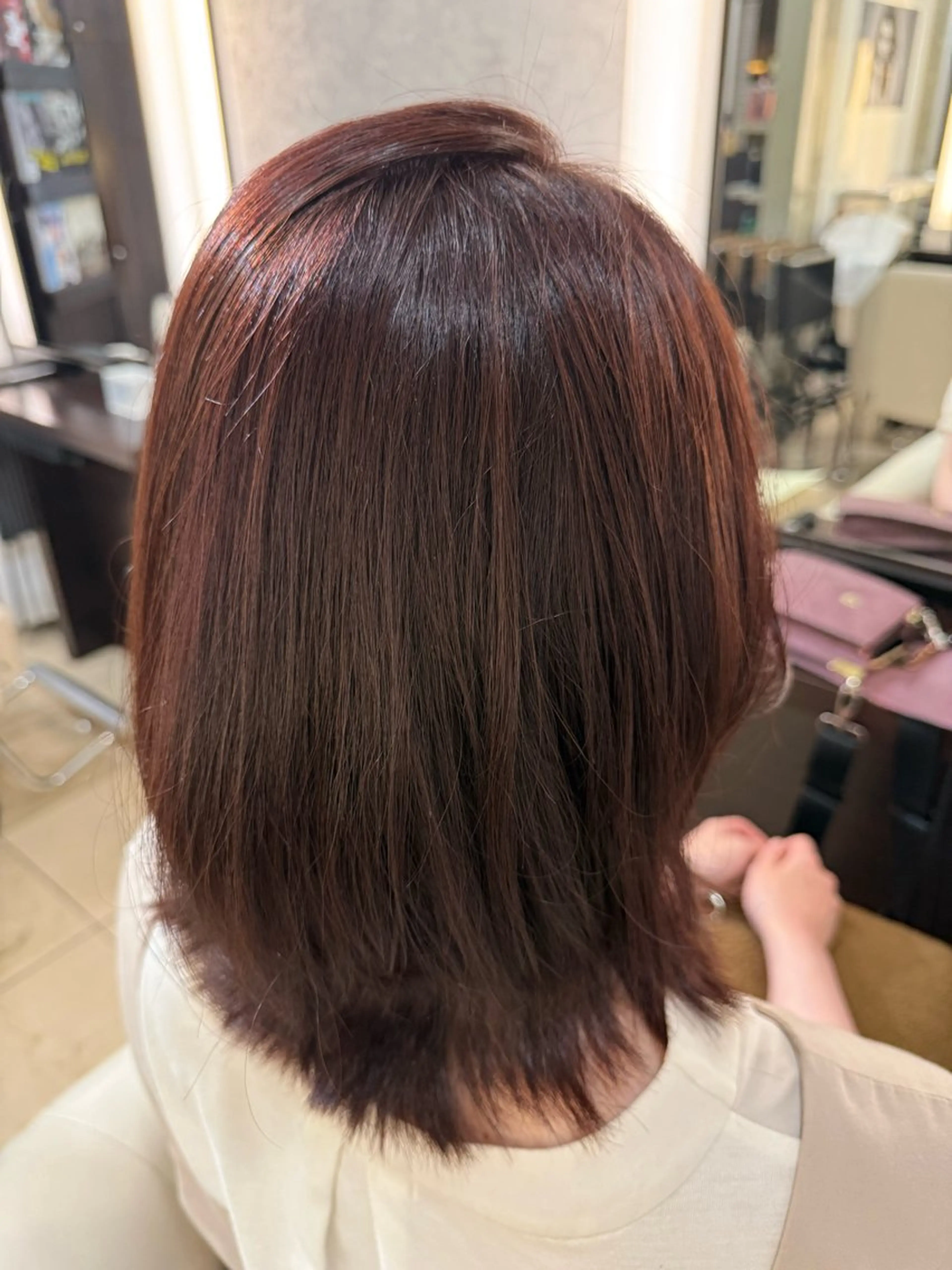 ミディアム ピンクラベンダー ヘアカラー トリートメント 石垣廣乃 /Hironoのヘアスタイル