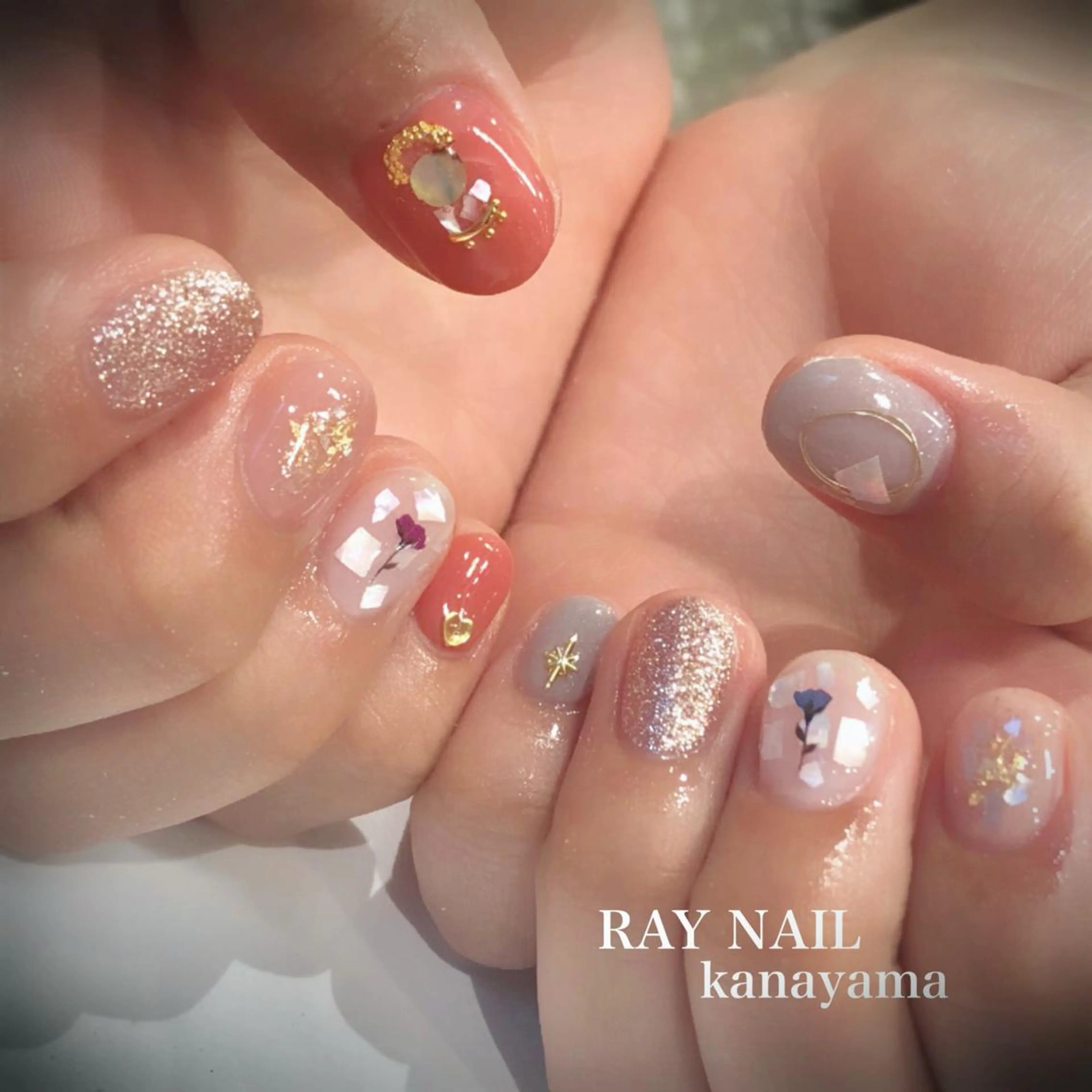 ネイル フラワーネイル Arowa 伊田のネイルデザイン