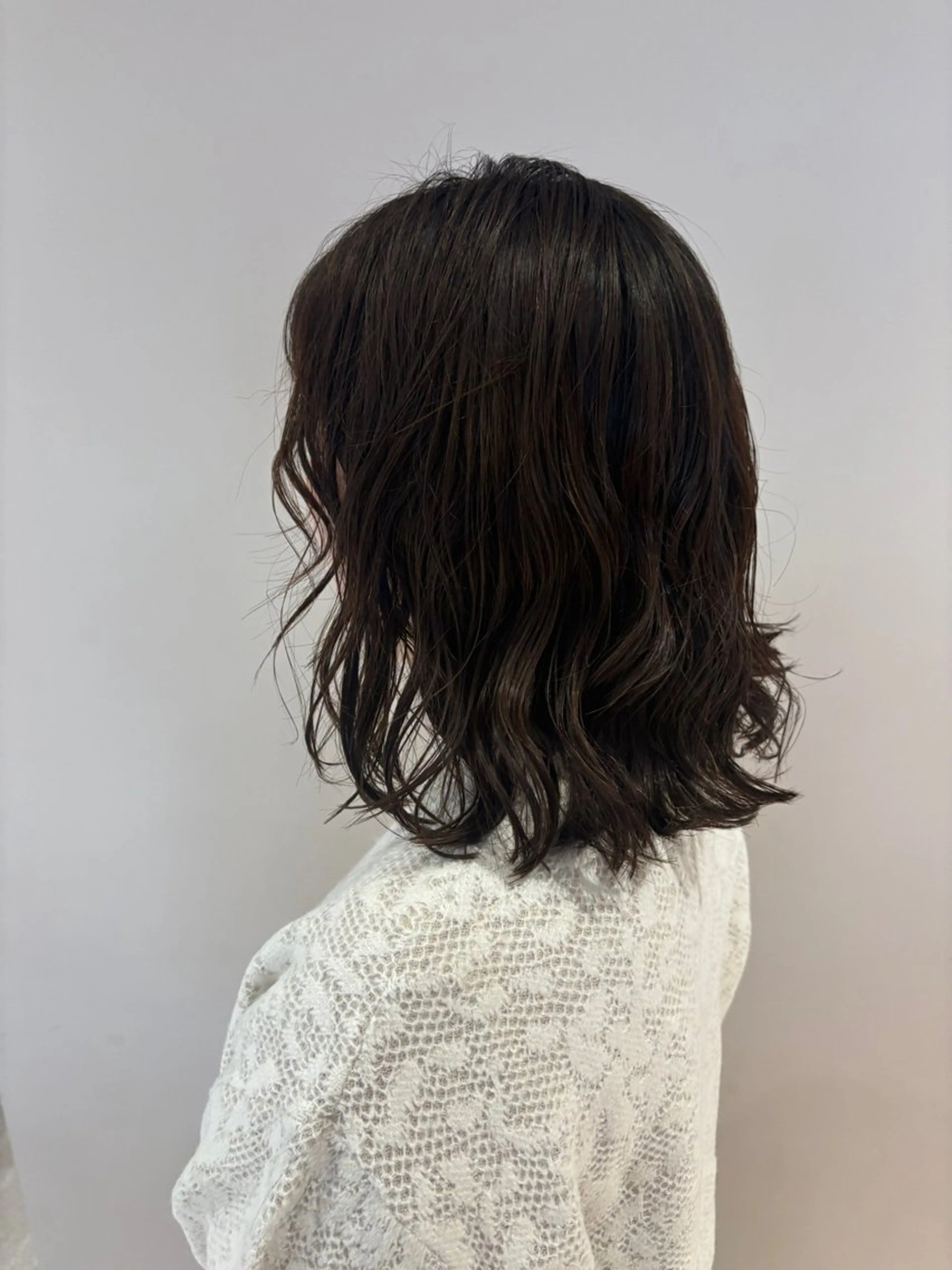 ミディアム パーマ ミディアムパーマ ボブ カット パーマ コテ巻き風パーマ カンノケンタのヘアスタイル