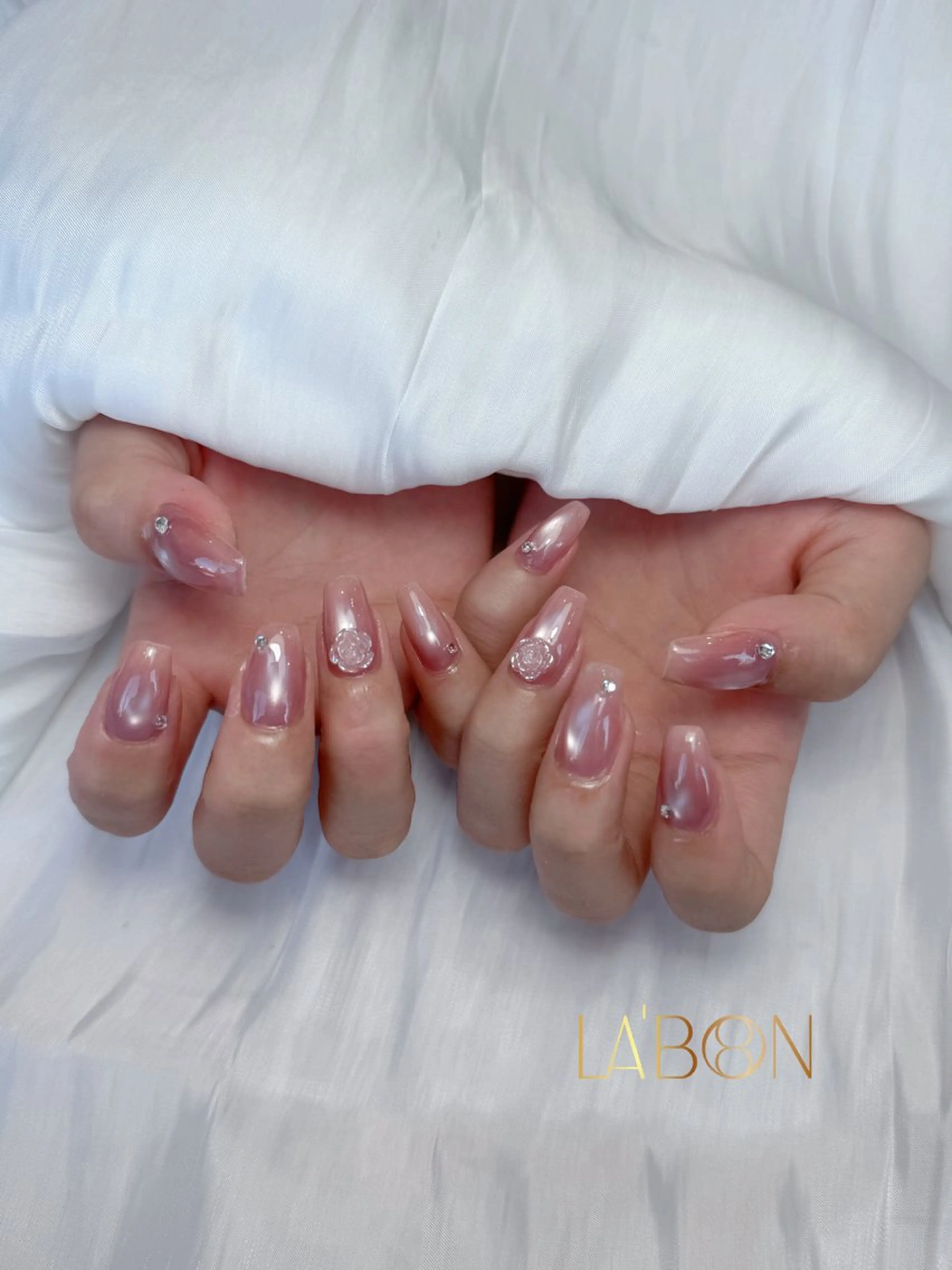 ネイル アートネイル ジェルネイル キラキラネイル 韓国ネイル ロングネイル Labon Nails Artのネイルデザイン