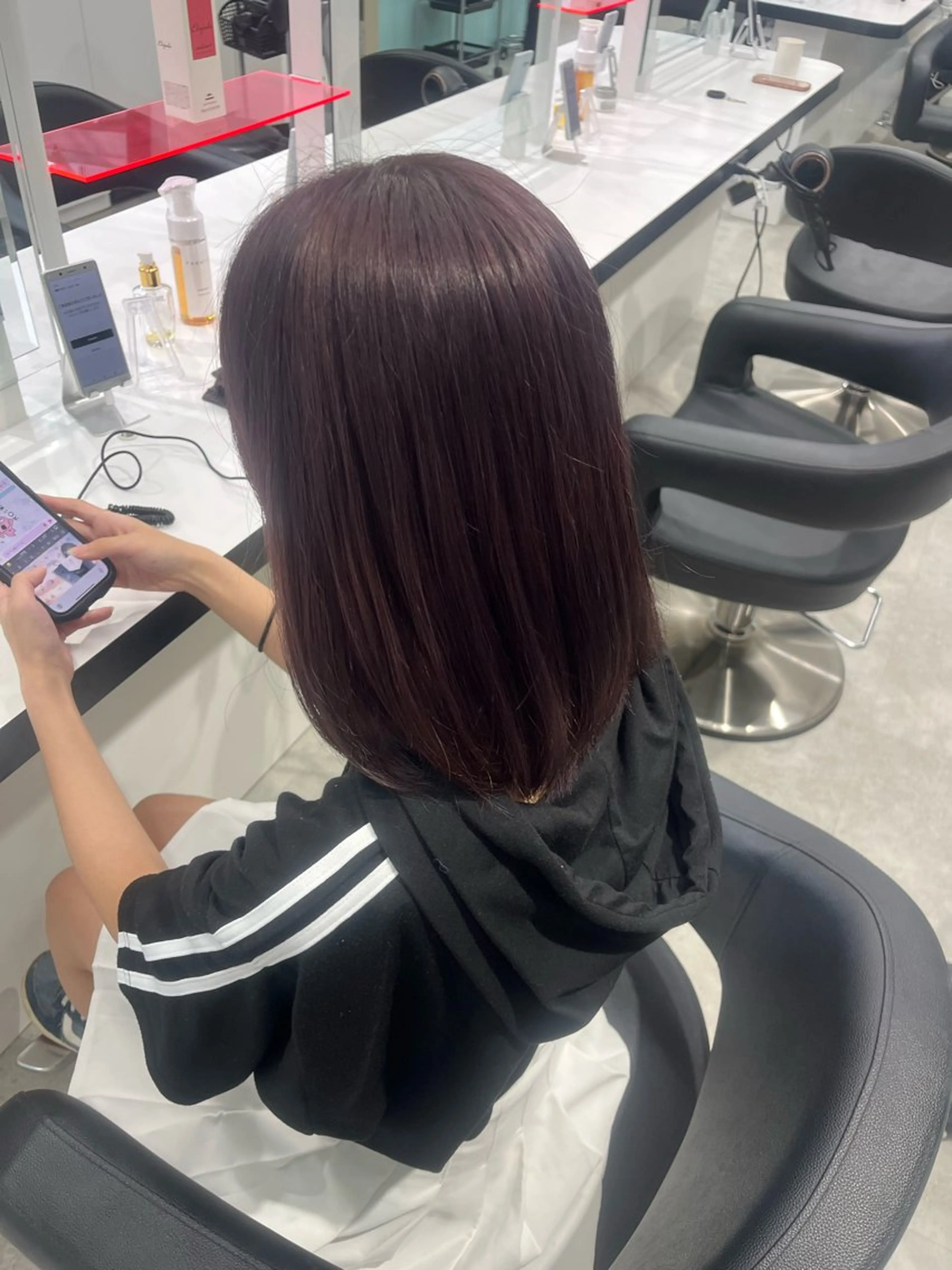 ミディアム カラー みう/仙台/暖色/ 艶髪/顔周りカット/のヘアスタイル