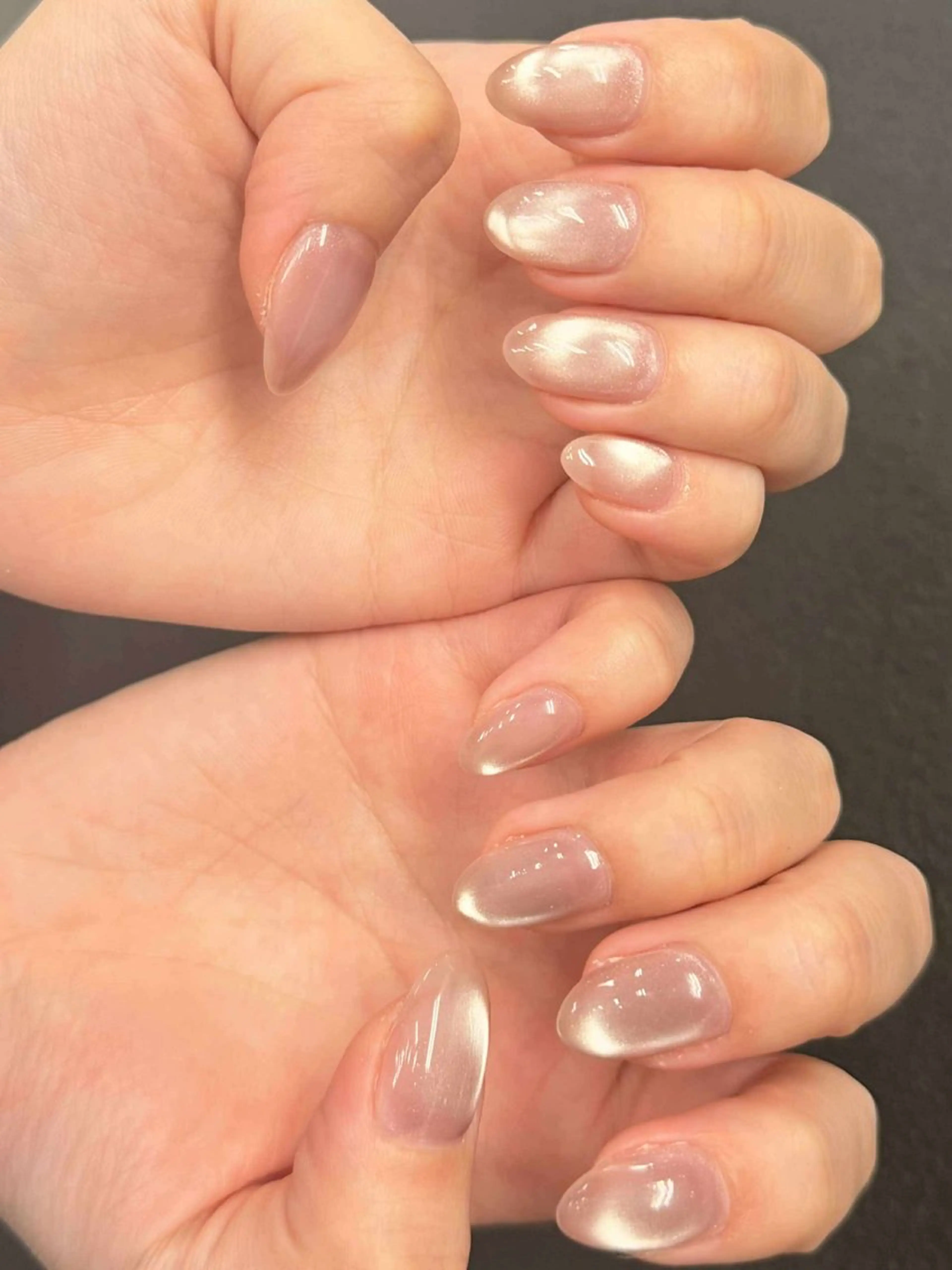 ネイル 韓国ネイル 持ち込み ニュアンスネイル ネイルチップ 冬ネイル LISA ANA.CHUOのネイルデザイン