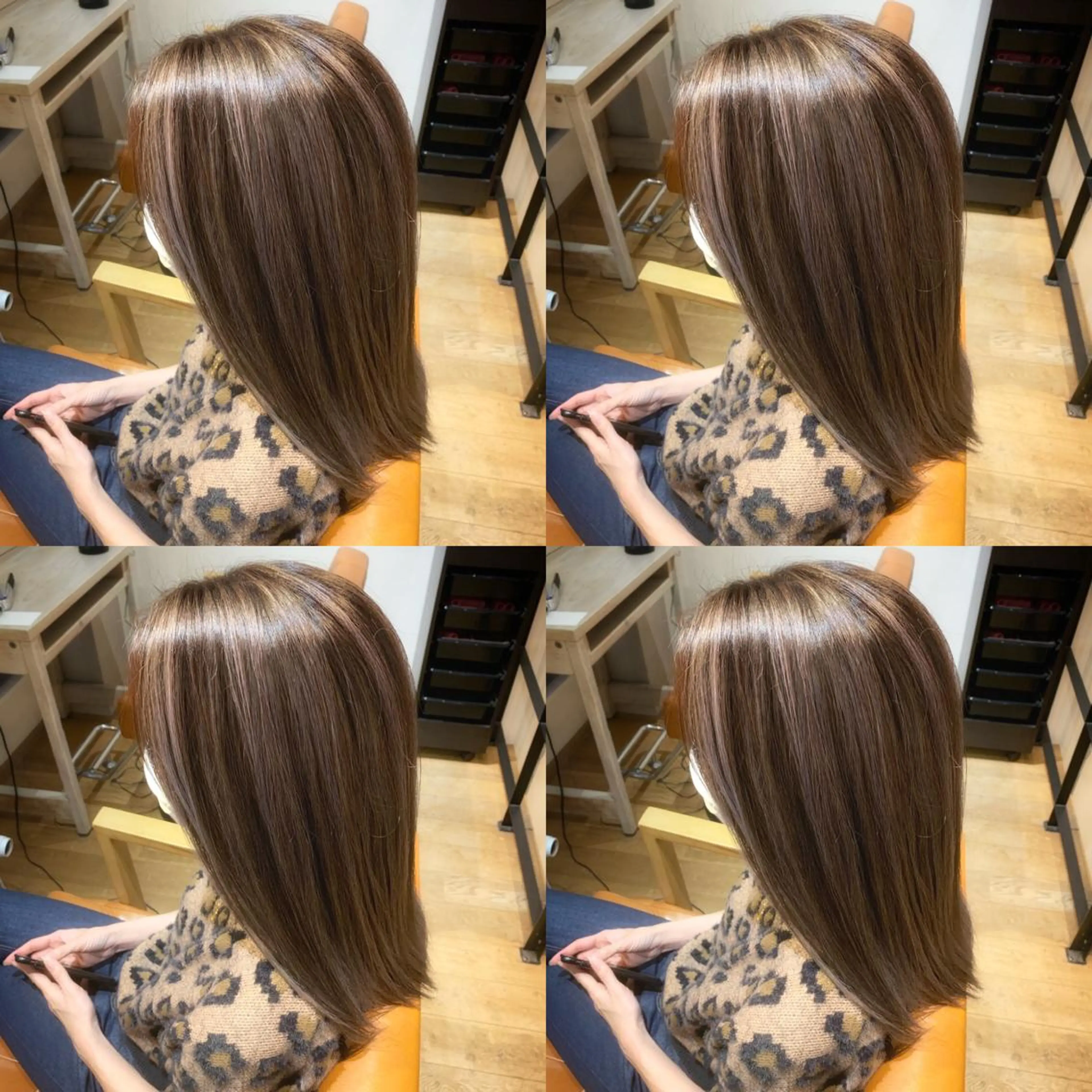 セミロング ハイライト ✨髪質改善✖︎顔周り レイヤー✨ナカムラのヘアスタイル