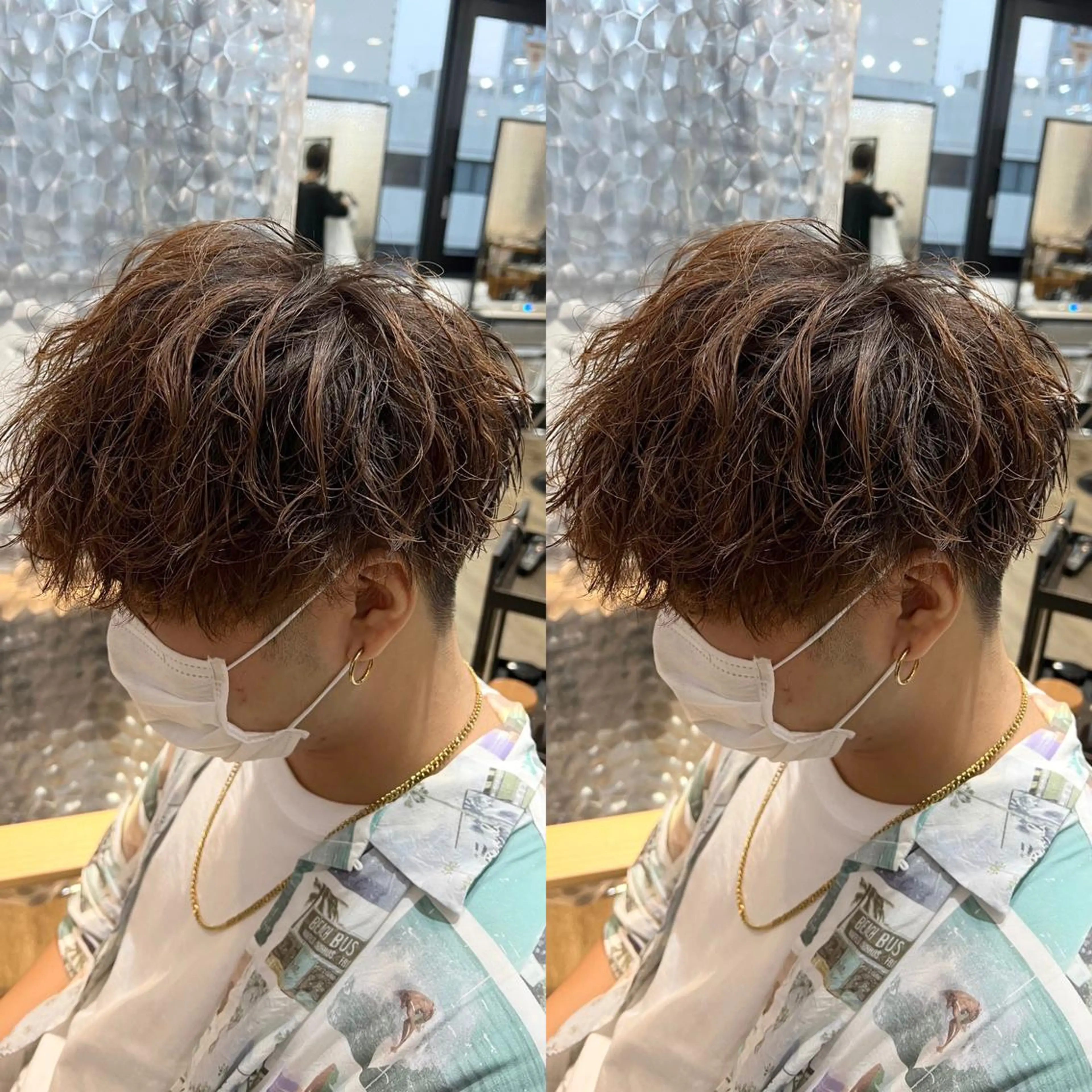 パーマ メンズ カット センターパート ／植田のヘアスタイル