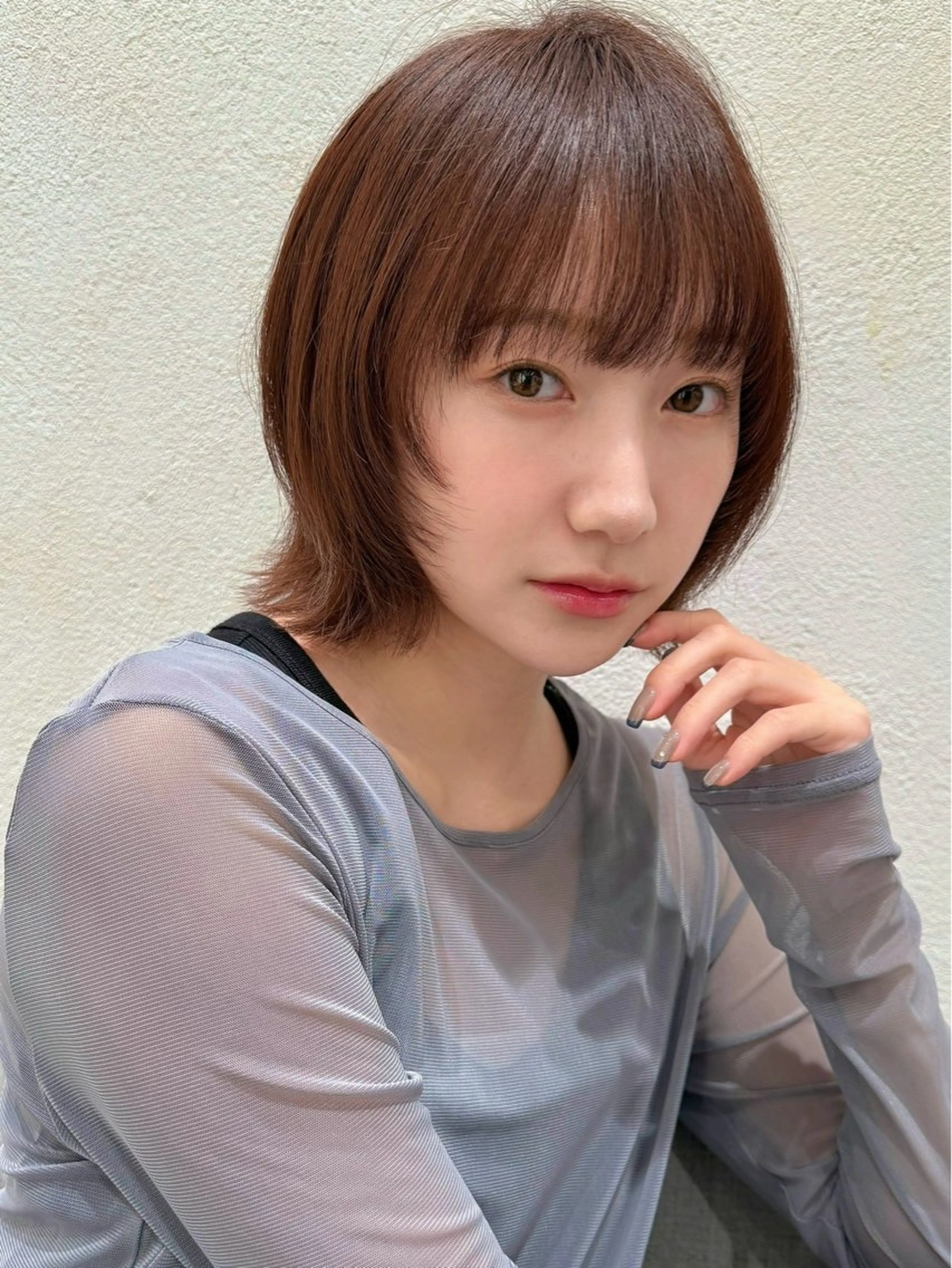 ミディアム 米澤 由衣のヘアスタイル