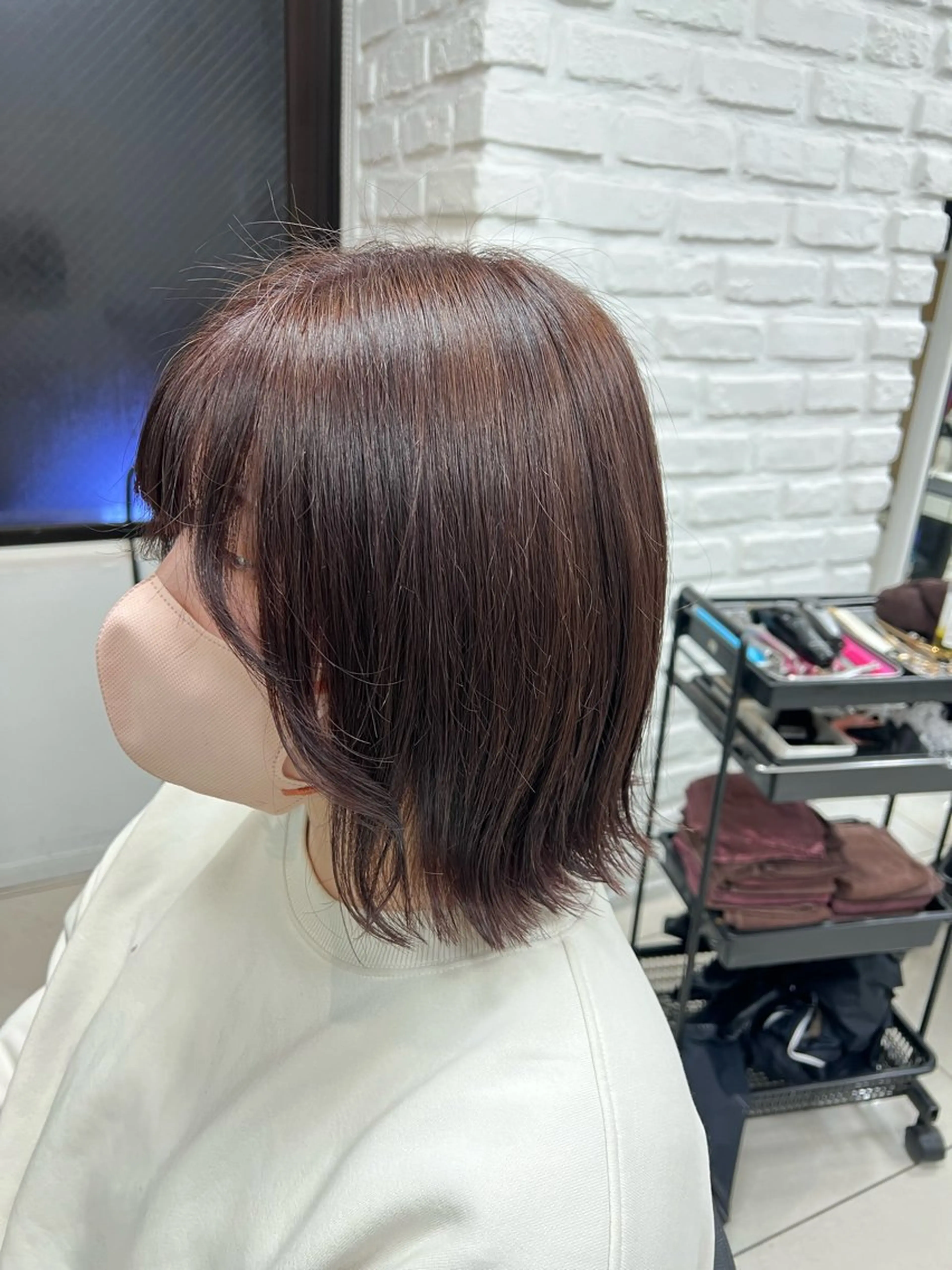 ミディアム カラー ブリーチ ブラウンカラー チョコレートブラウン ヘアカラー トリートメント 【暖色カラー特化】 中山由梨のヘアスタイル