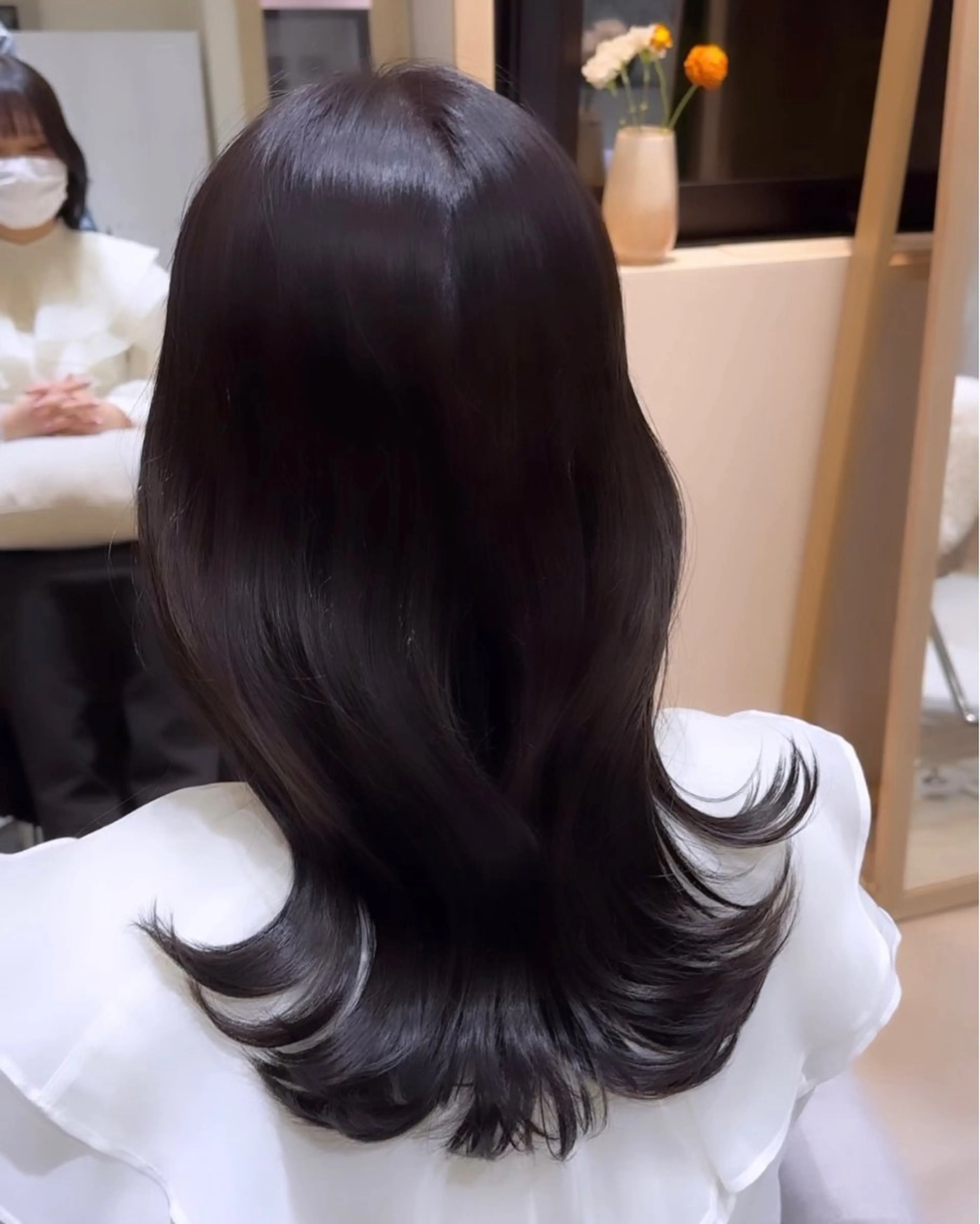 ロング レイヤーカット ローレイヤー カットモデル募集 ミネのヘアスタイル