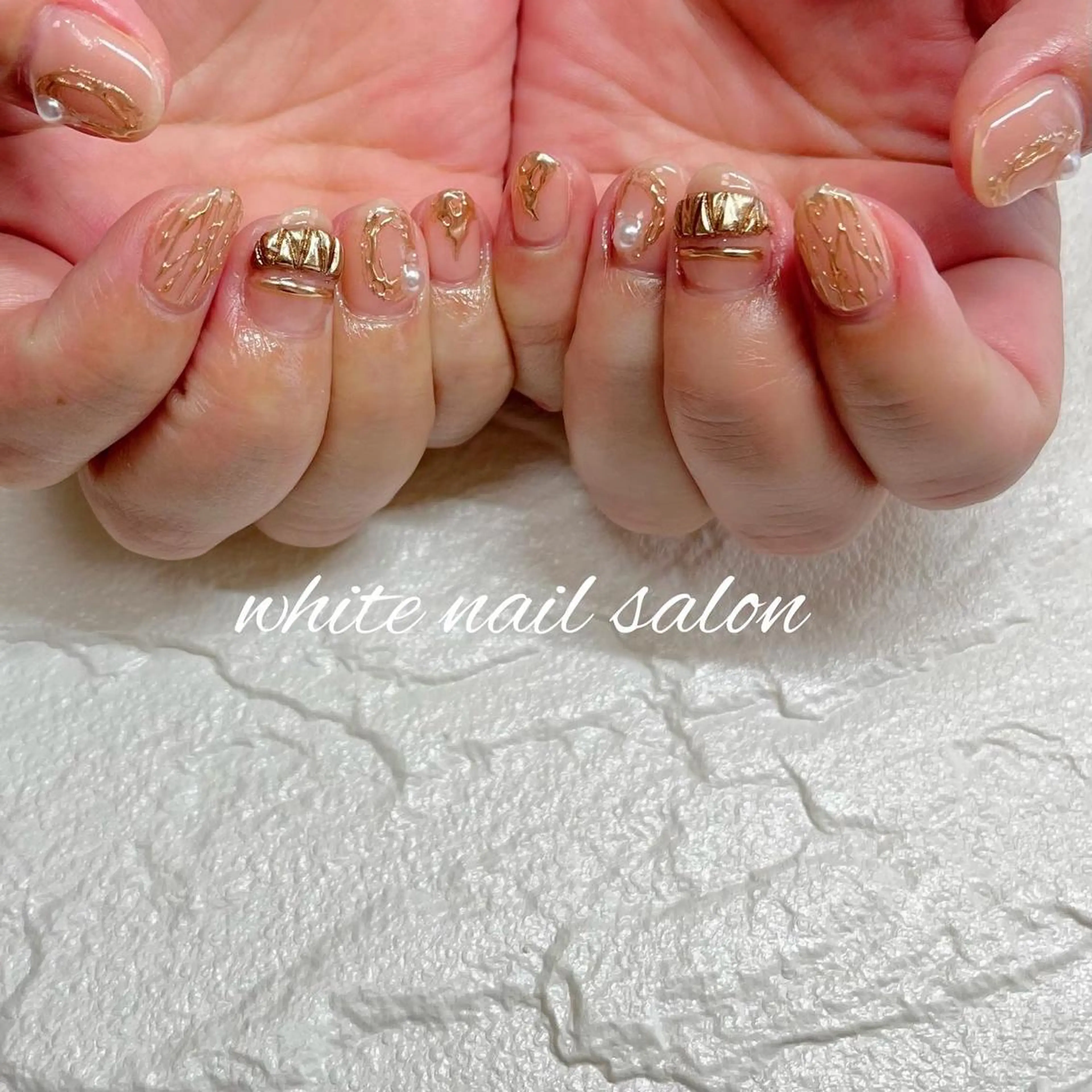 ネイル フットネイル ジェルネイル ハードジェル ラメ(グリッター) 持ち込み ハンドネイル white nail salonのネイルデザイン