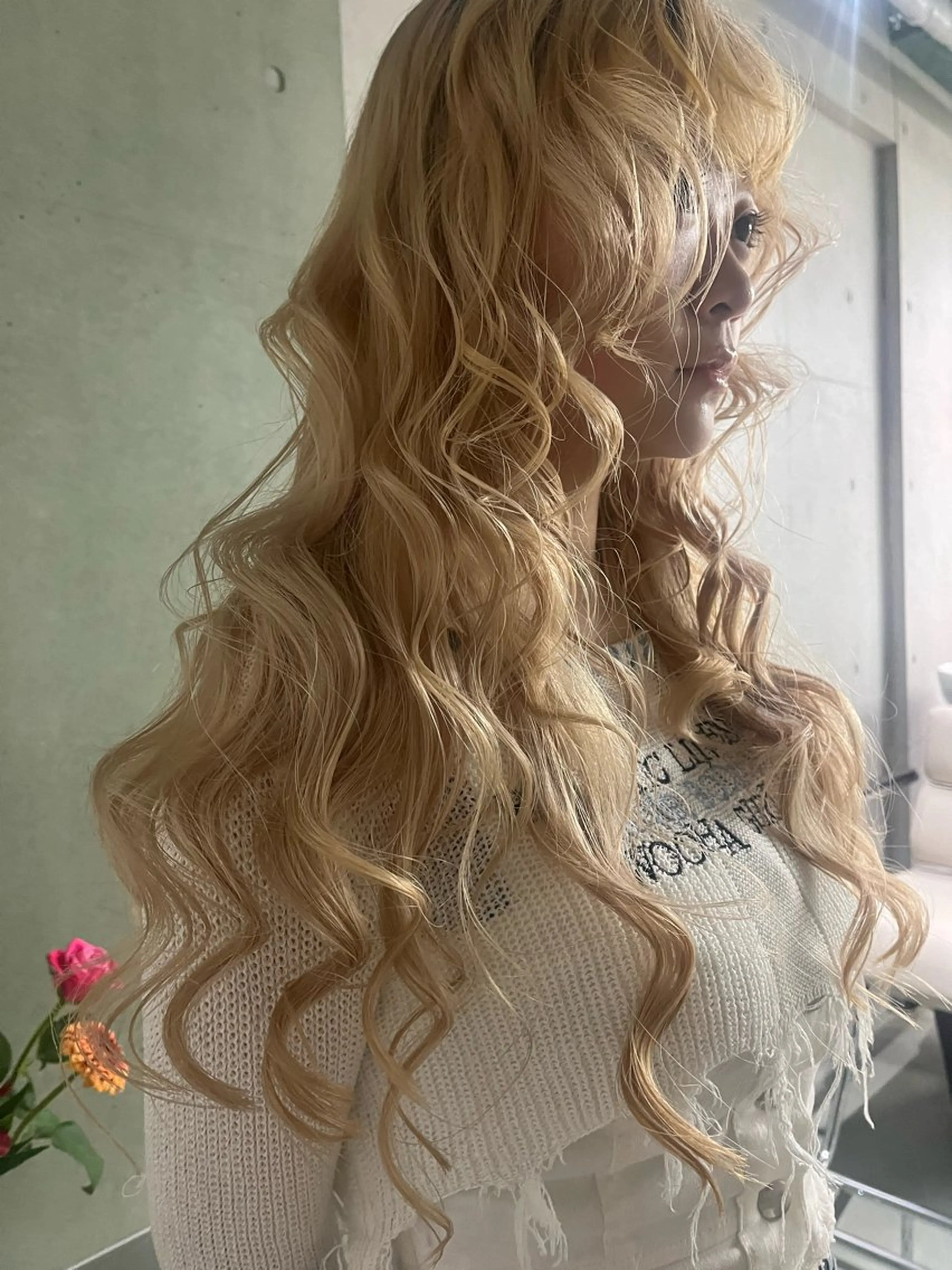 ロング カラー カット ヘアカラー トリートメント 田中 里奈のヘアスタイル