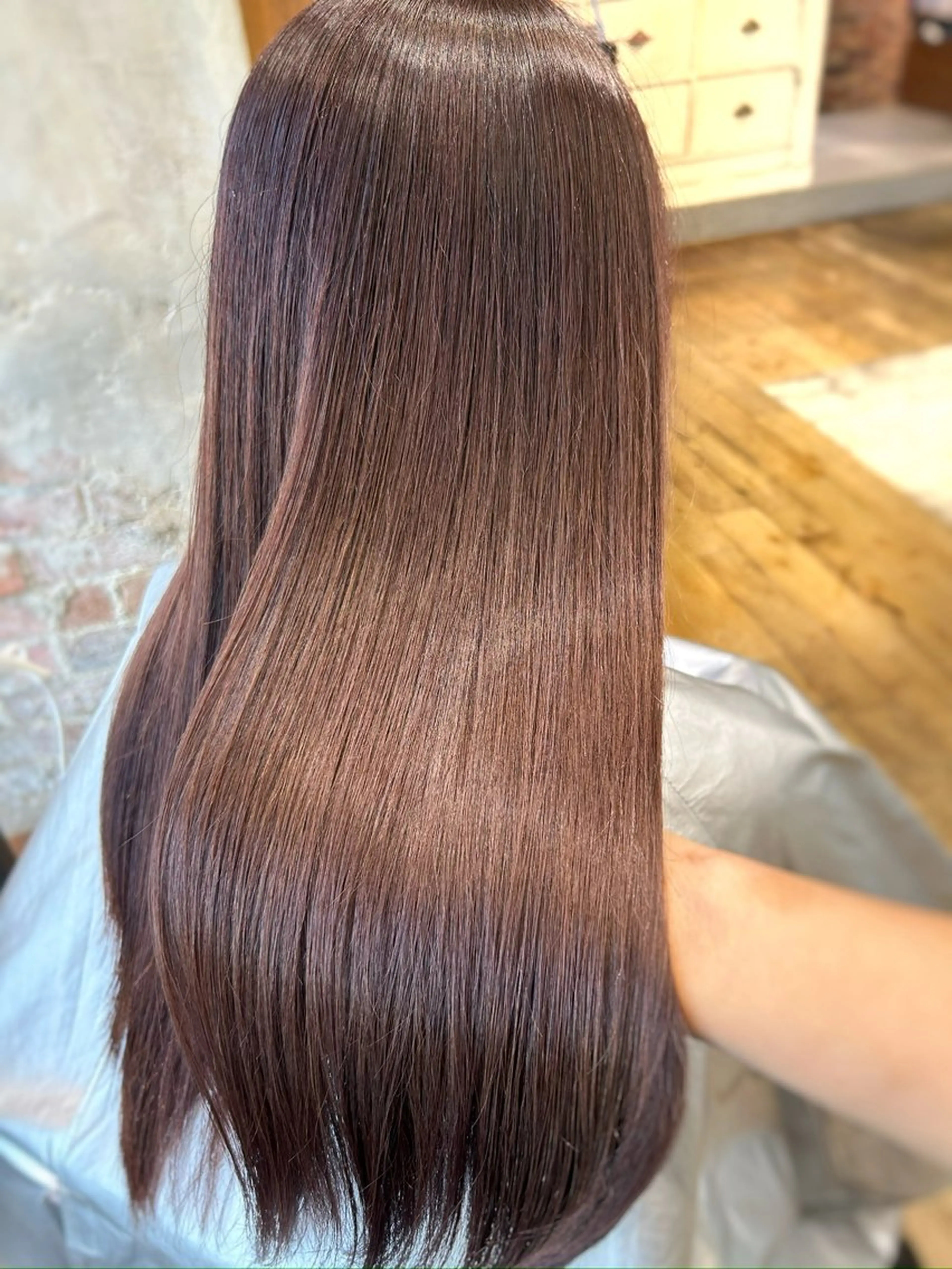 ロング ヘアカラー トリートメント 新宿✨顔周りカット 韓国ヘア/坂本亜裟海のヘアスタイル