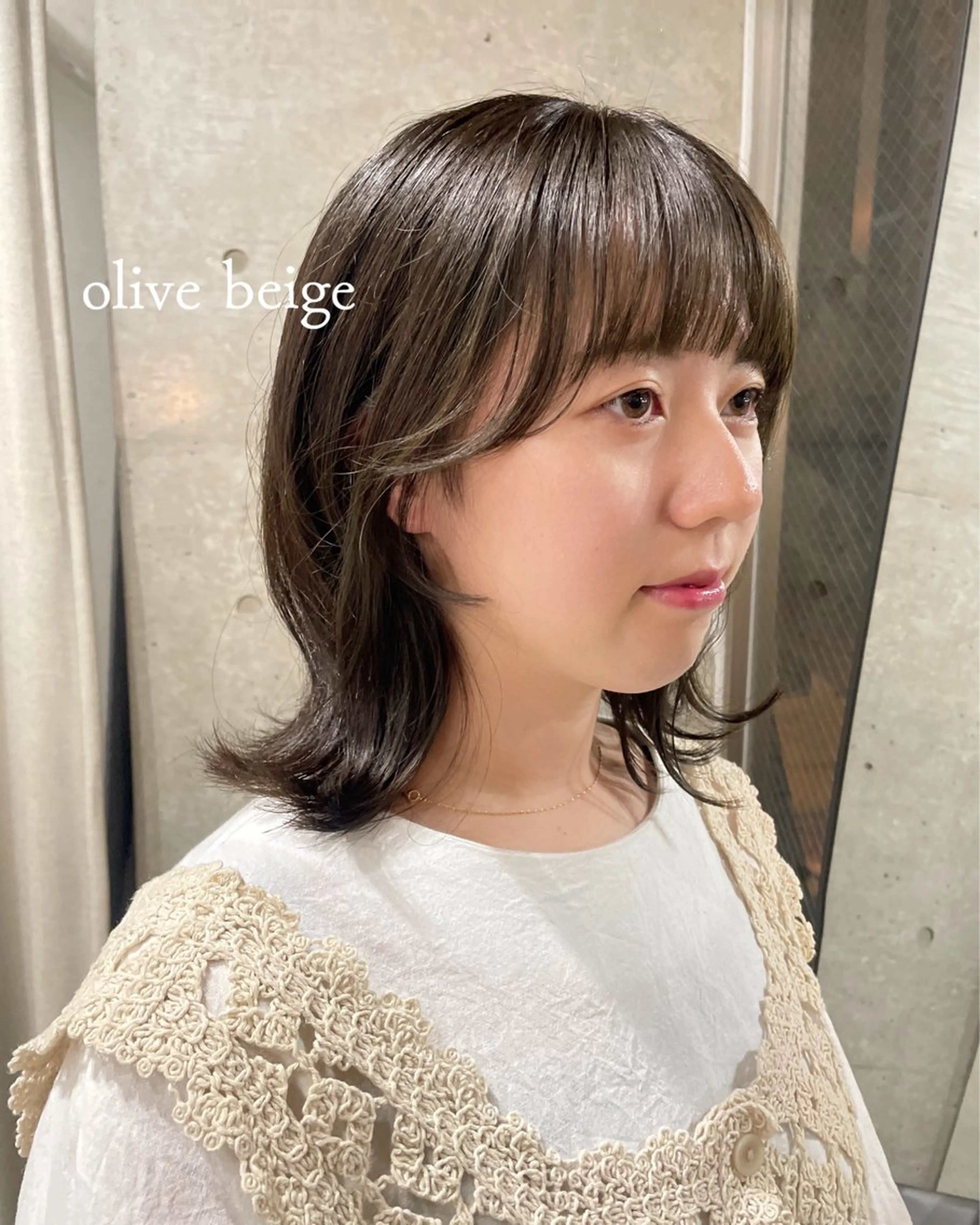 ミディアム カラー カット 表参道🌿赤み消し カラー/チナツのヘアスタイル