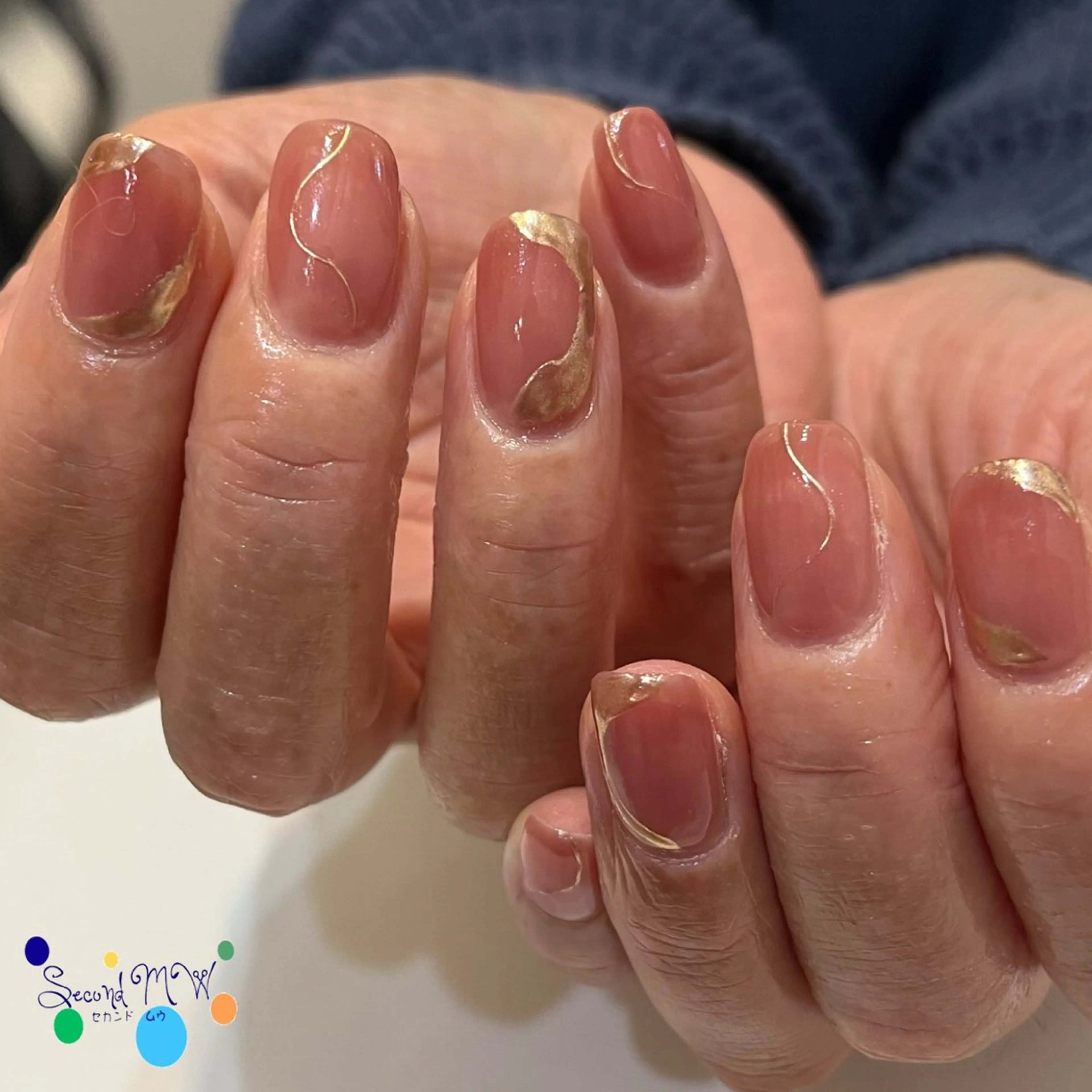 ネイル ミラーネイル オフィスネイル シンプルネイル ハンドネイル Second   MW所属・SecondMW _nail 　川連のネイルデザイン