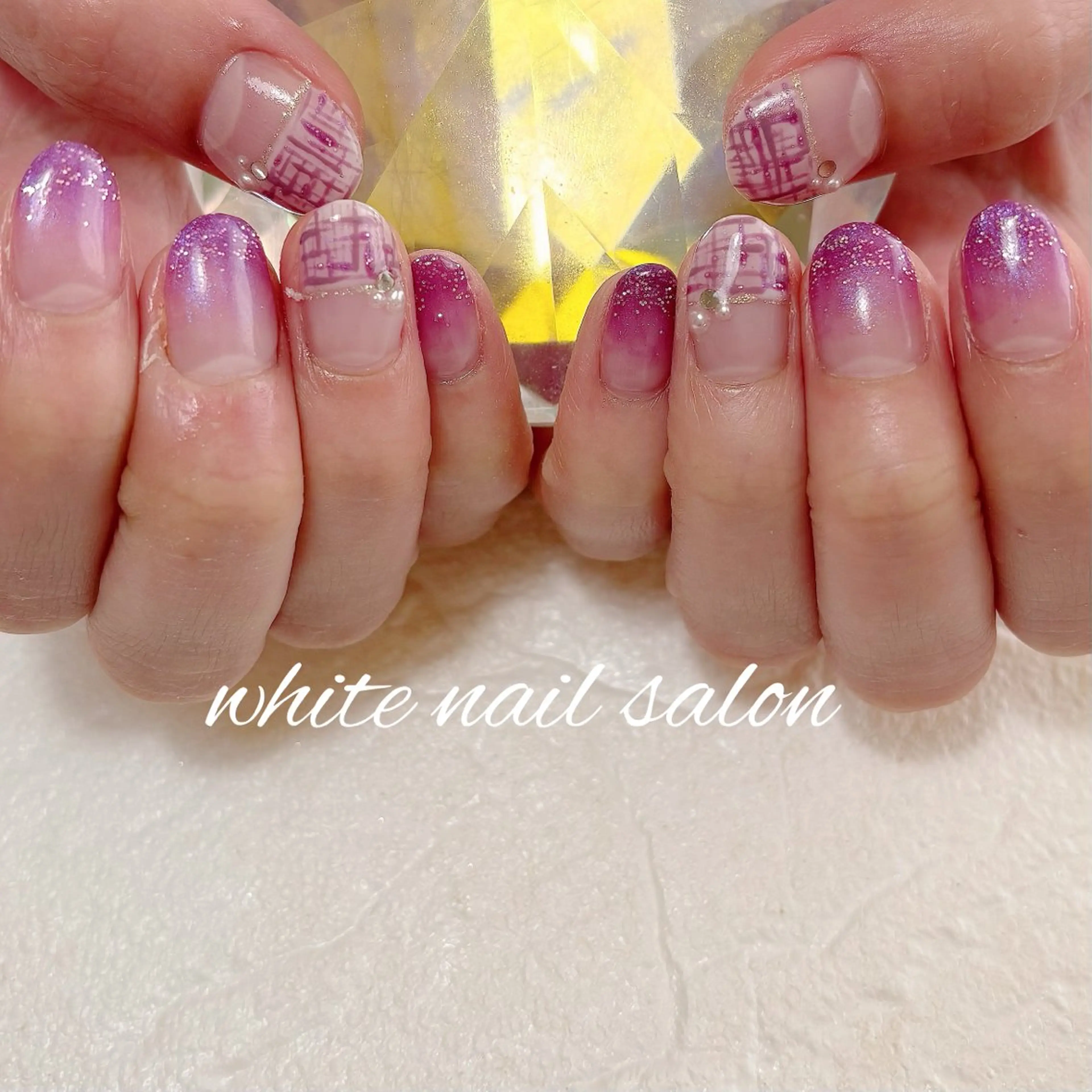 ネイル フットネイル ラメ(グリッター) ハンドネイル white nail salonのネイルデザイン