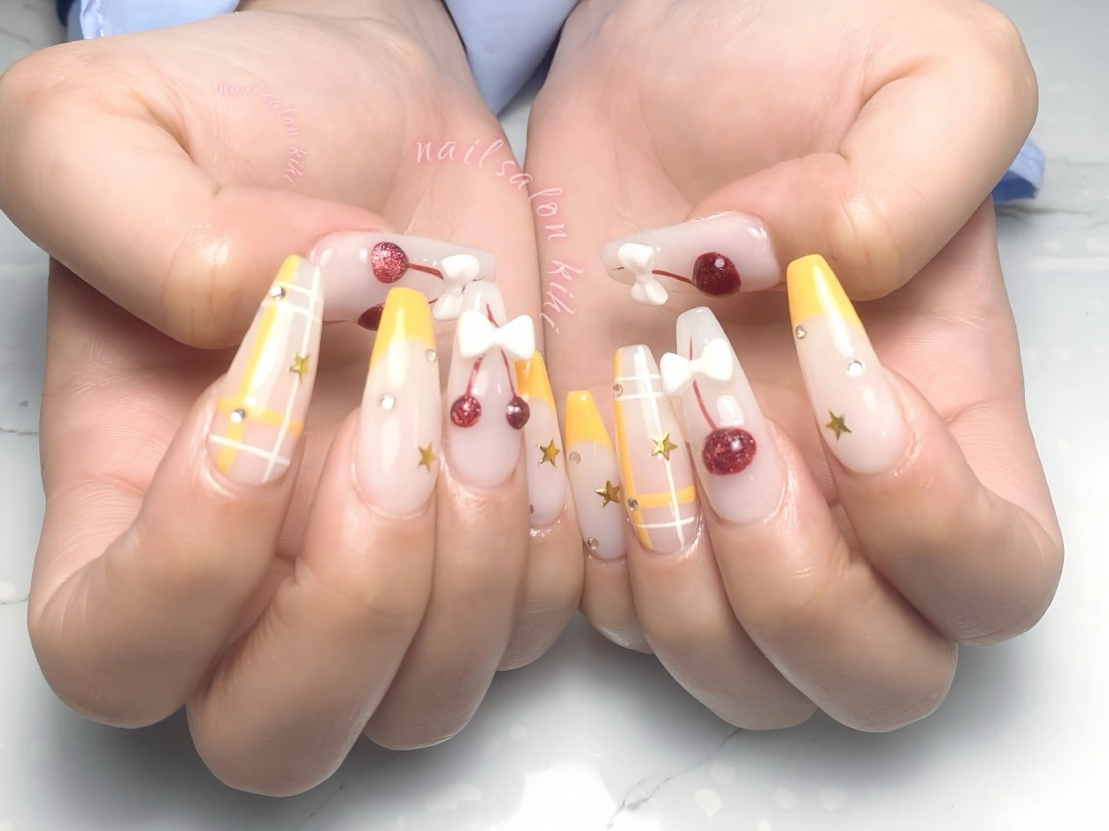 ネイル アートネイル フレンチネイル ジェルネイル グラデーション 韓国ネイル ハンドネイル ハンドケア さくら💮💮 【オフ無料】のネイルデザイン