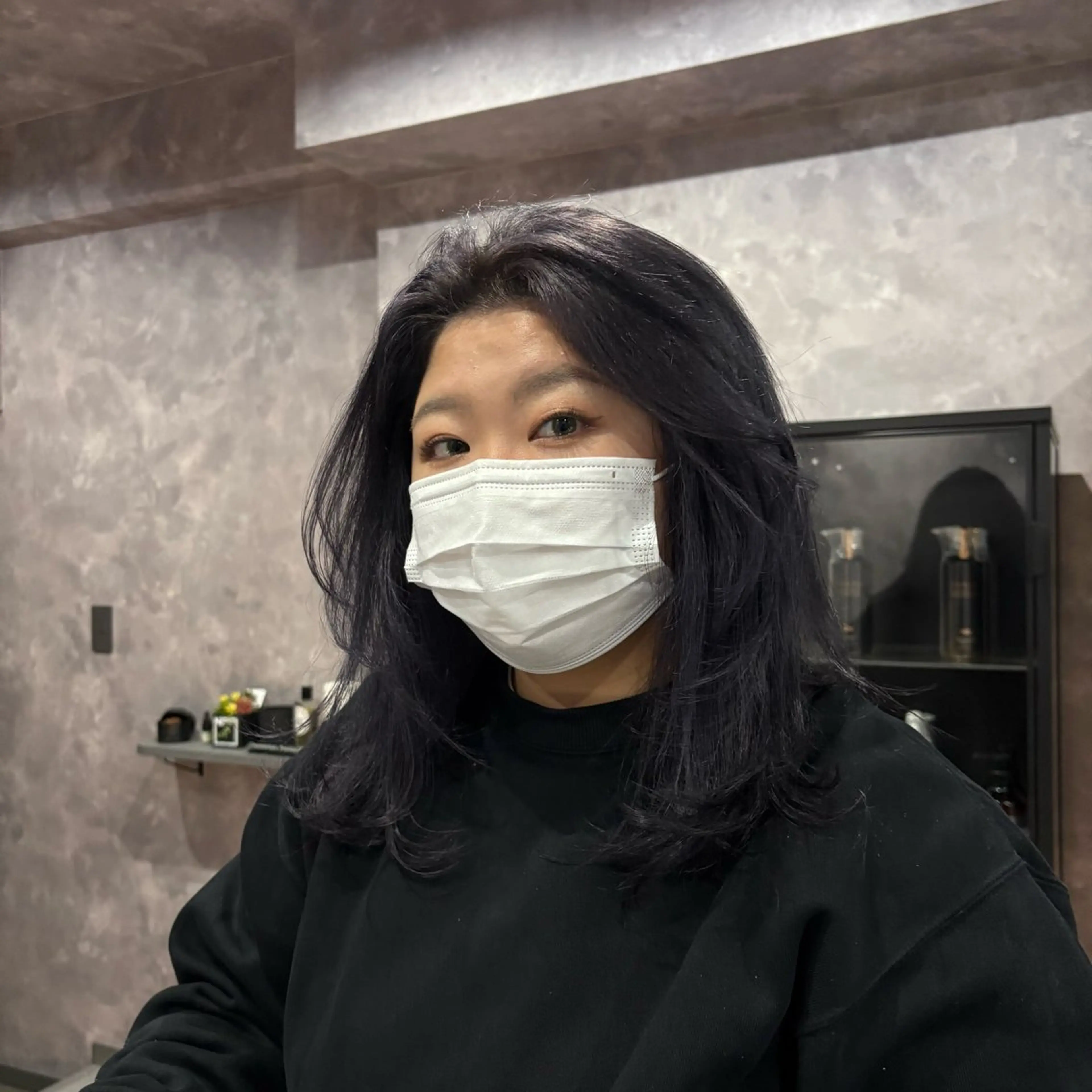 ミディアム カラー 透明感カラー ラベンダーカラー カット ヘアカラー トリートメント nameless miichiのヘアスタイル