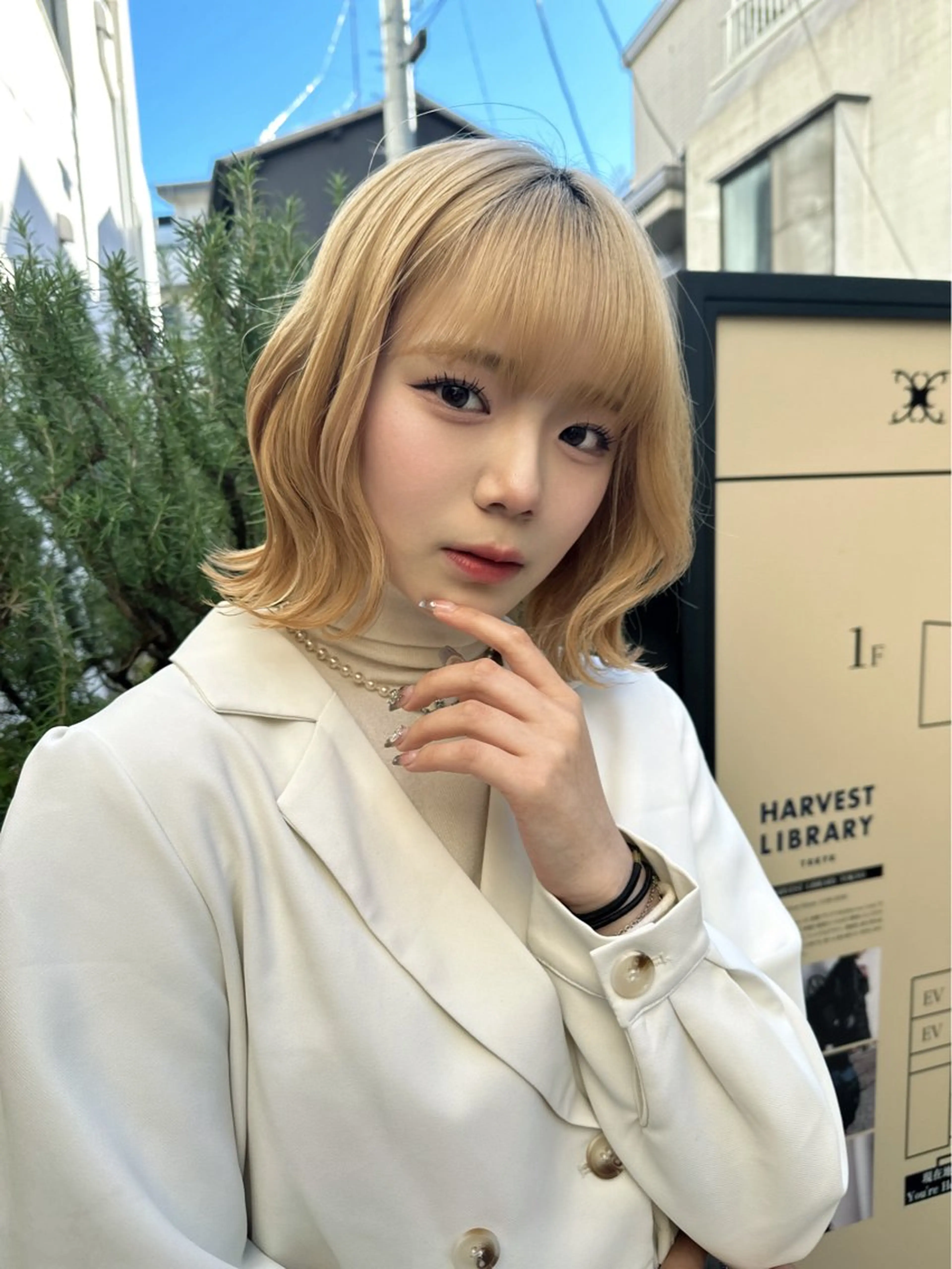 ミディアム 🔥コテ巻き風 ボブパーマ🔥のヘアスタイル